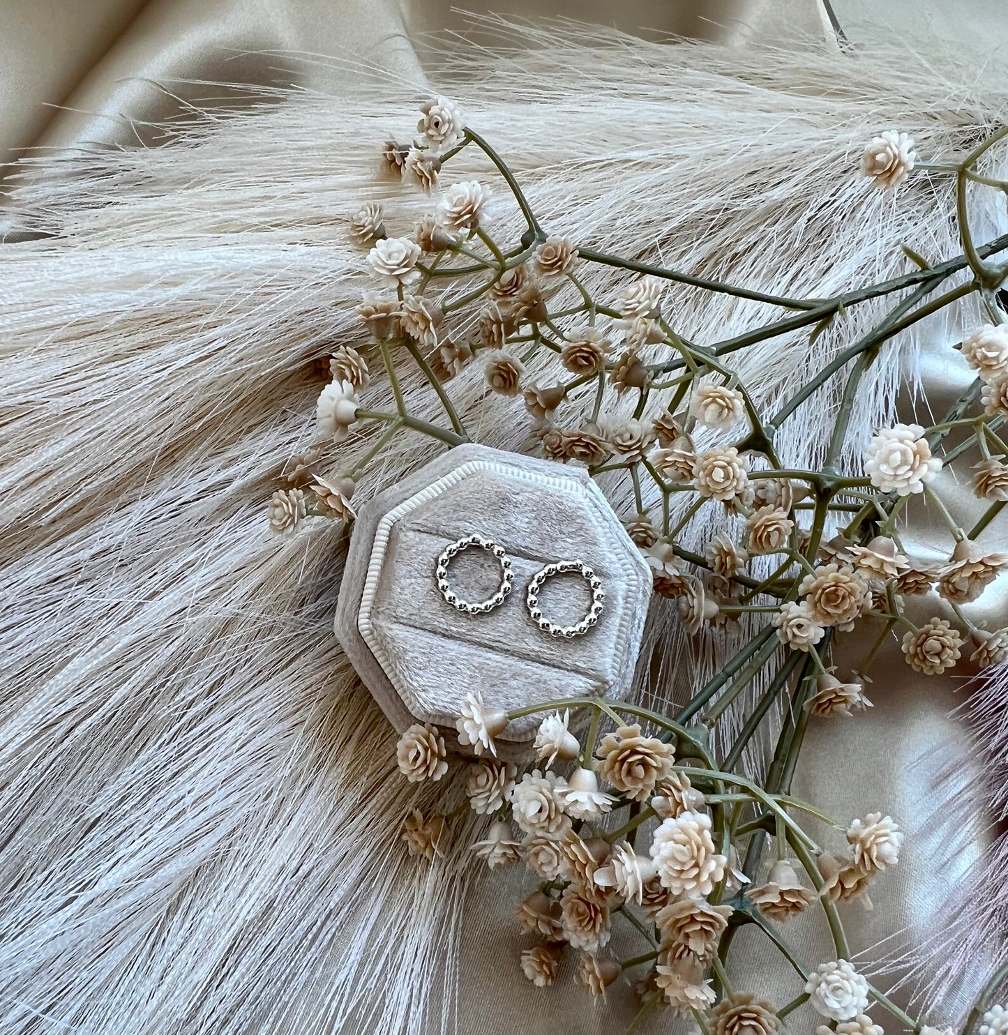 Juliet | Beaded Circle Stud Earrings