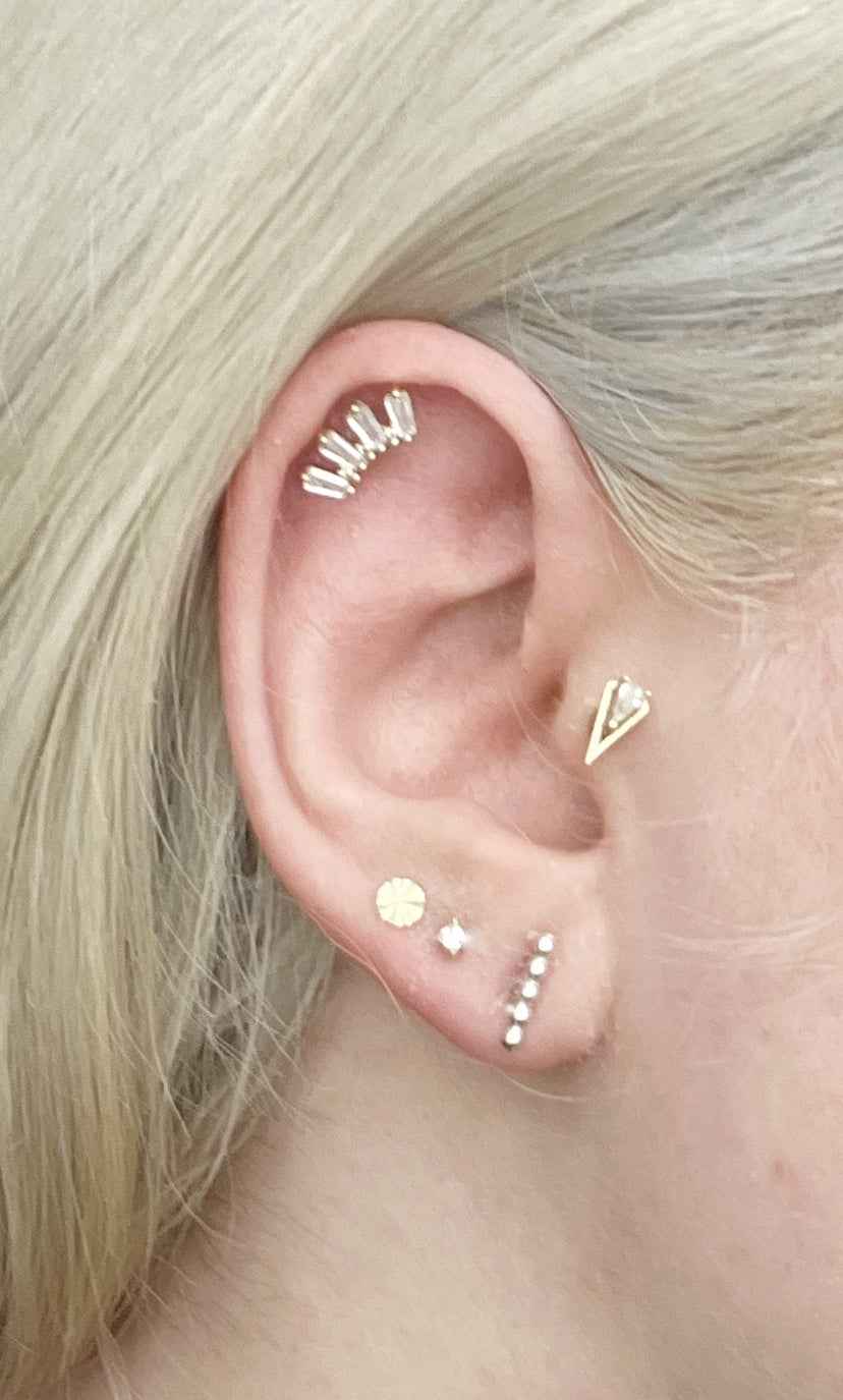 Gwendolyn | Beaded Mini Stud Earrings