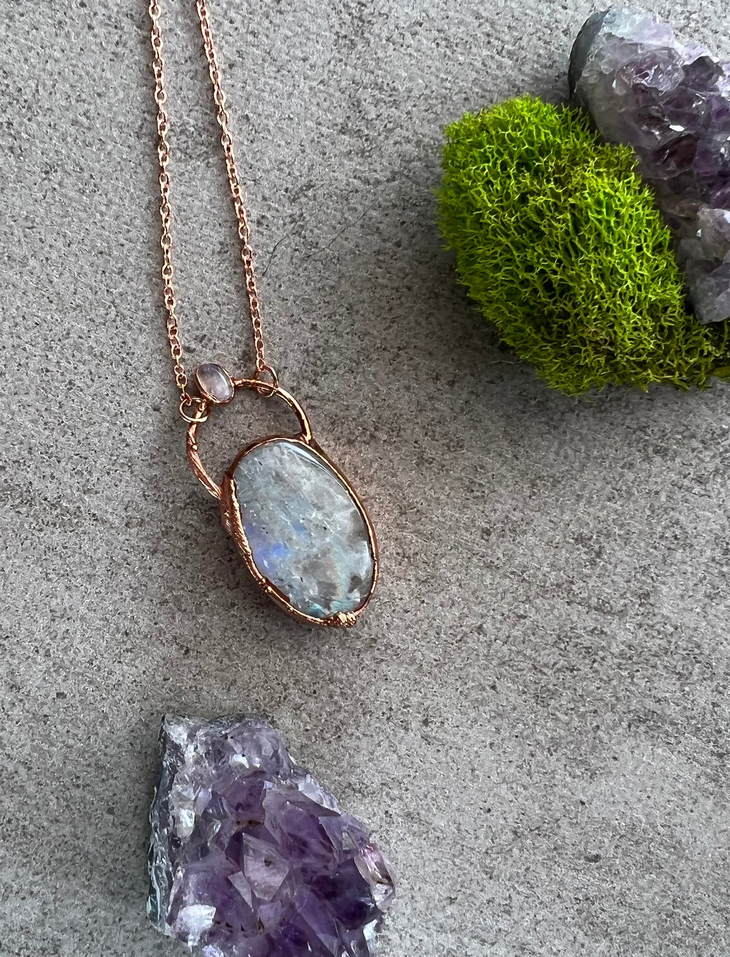 Moonstone & Mini Moonstone Necklace