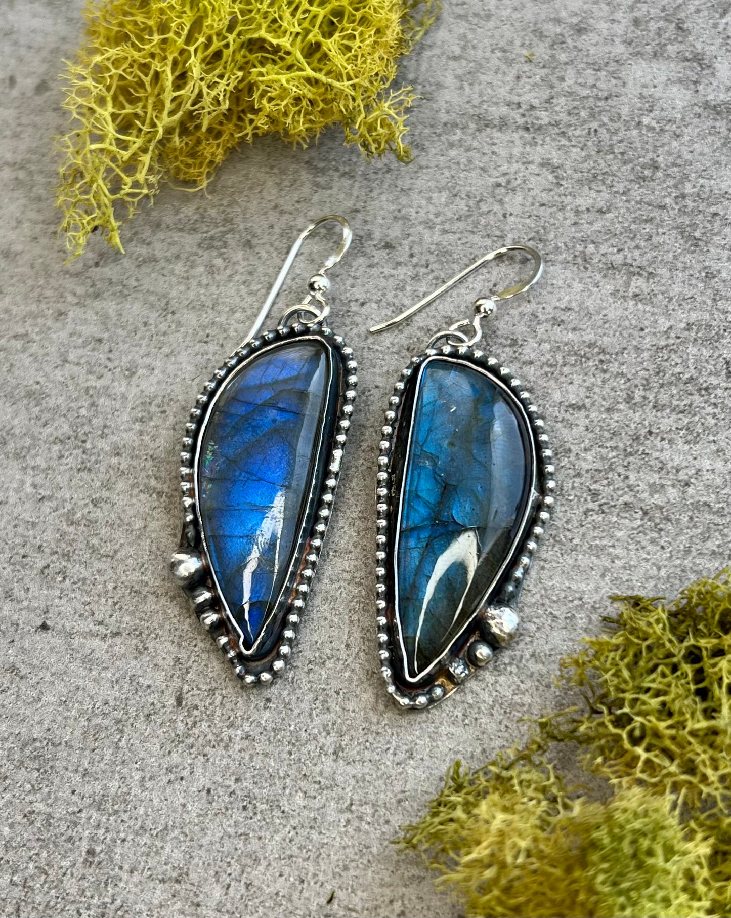 Labradorite Sterling Silver Dangle Earrings