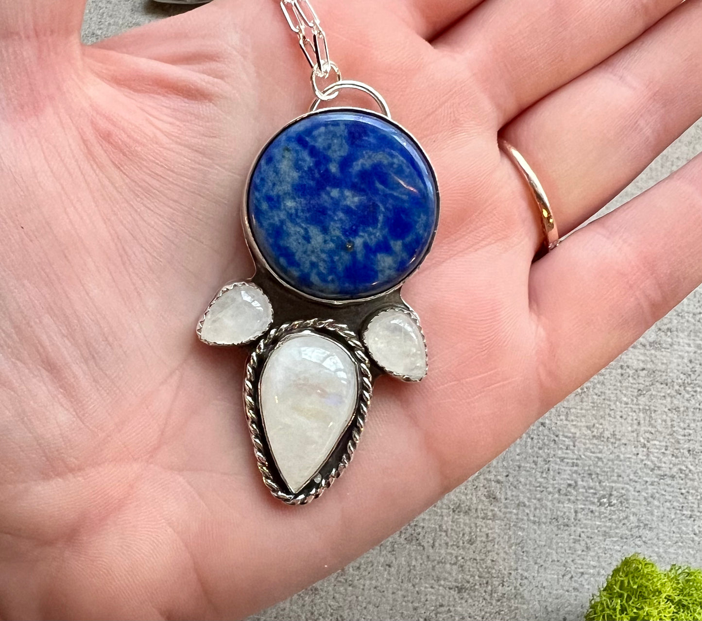 Lapis Lazuli and Moonstone Necklace