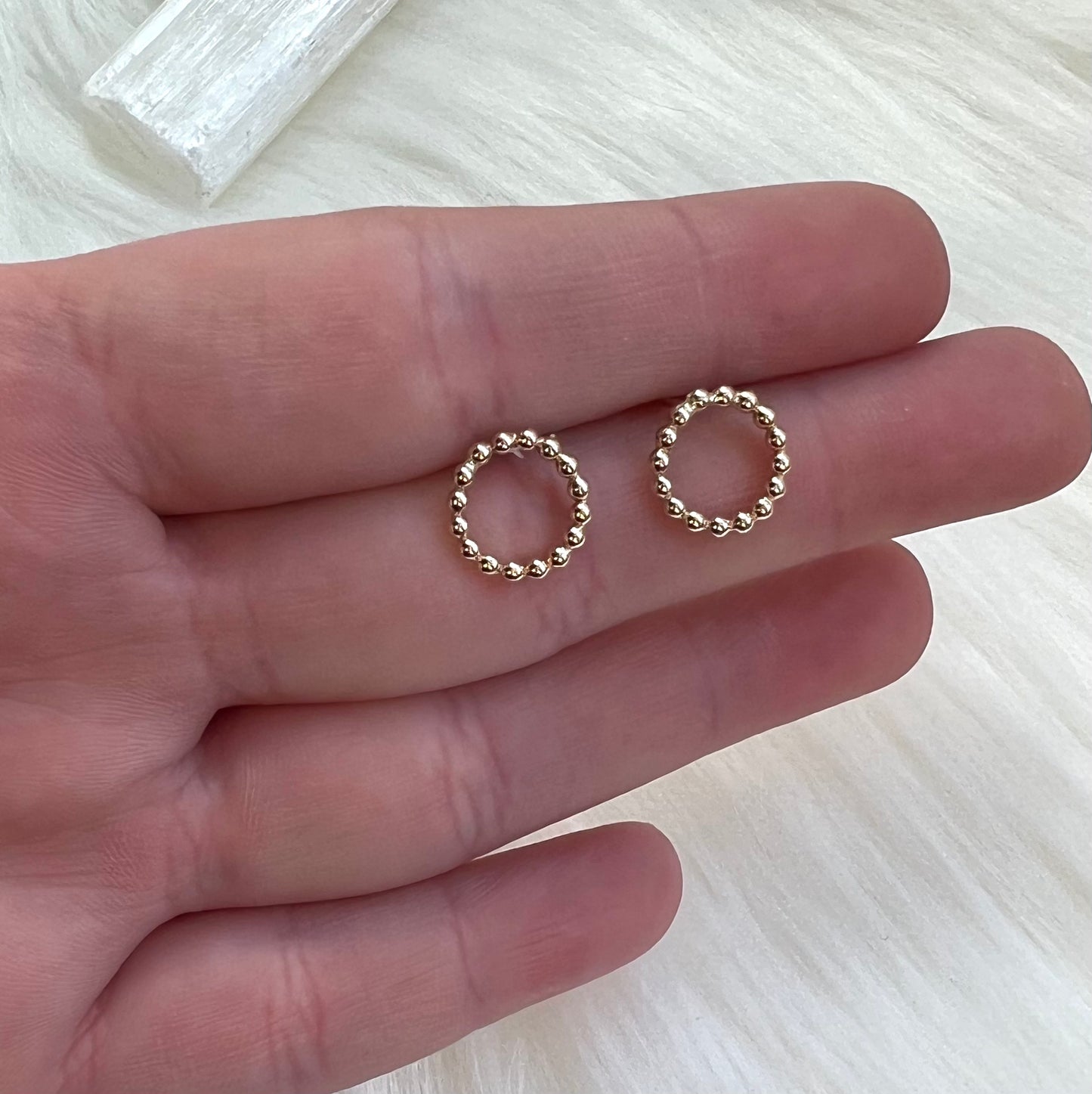 Juliet | Beaded Circle Stud Earrings
