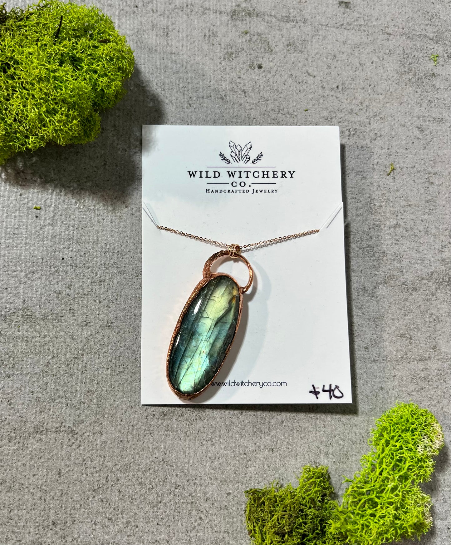 Labradorite Necklace on 18 in chain
