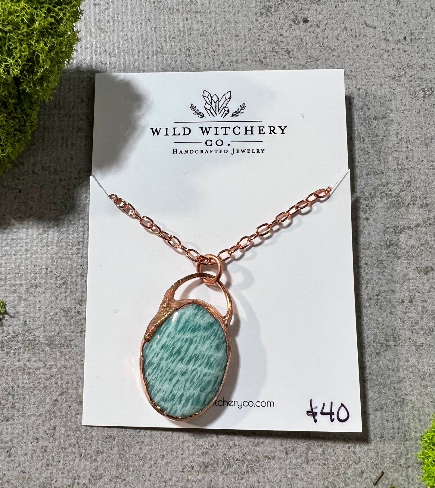 Amazonite Necklace on 24 in chain