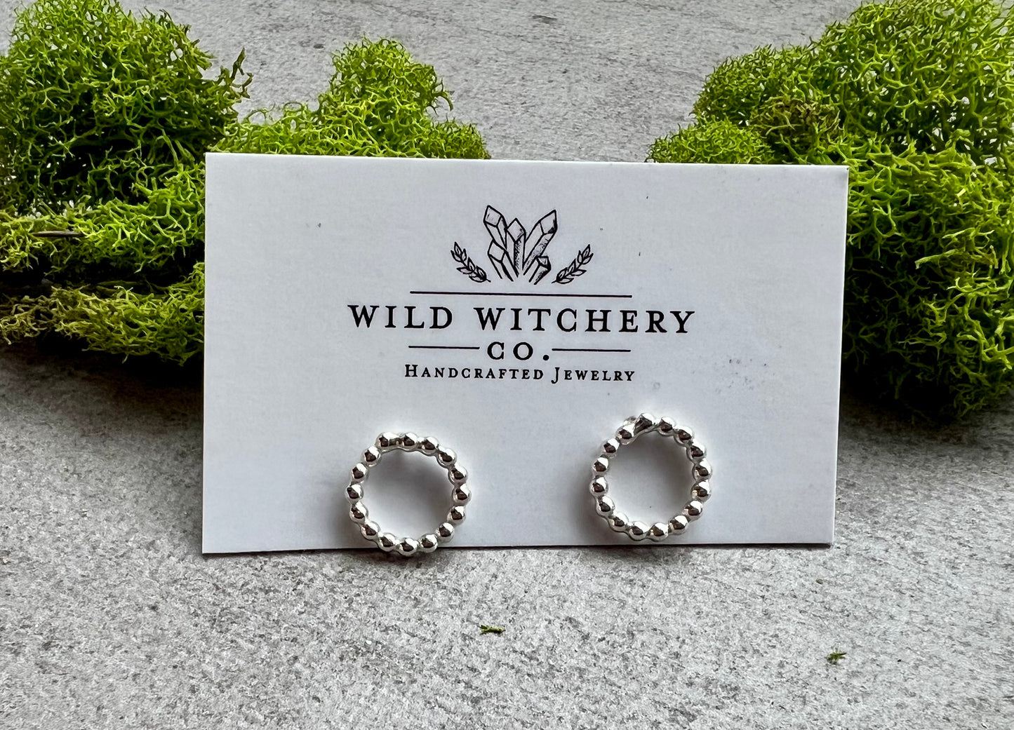 Juliet | Beaded Circle Stud Earrings