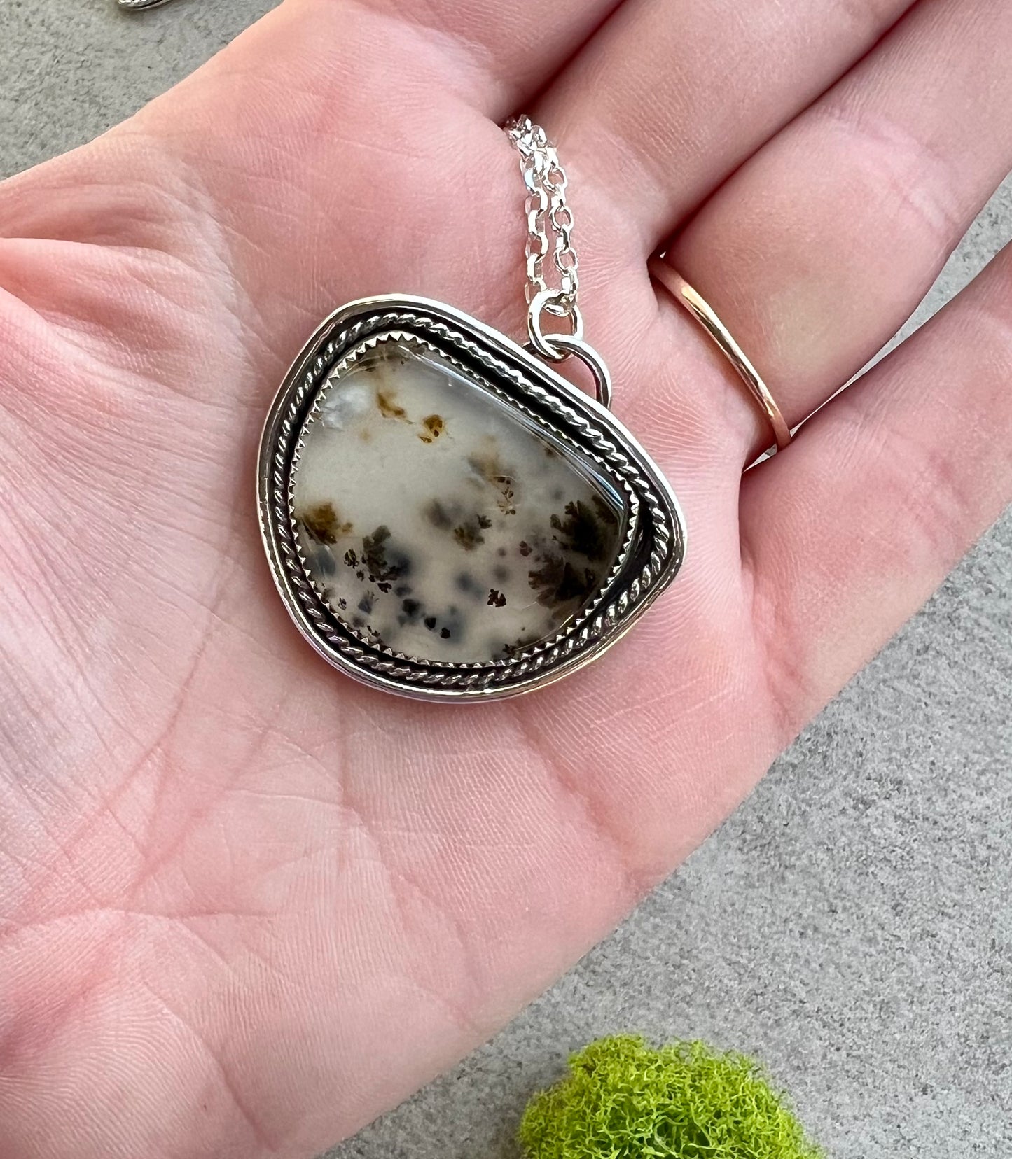 Montana Agate Sterling Silver Necklace