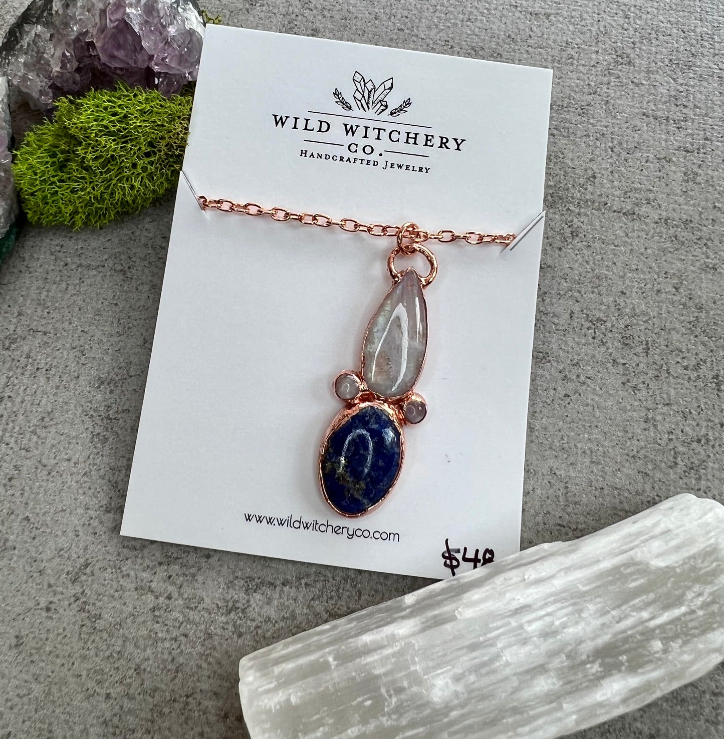 Lapis Lazuli & Moonstone Necklace