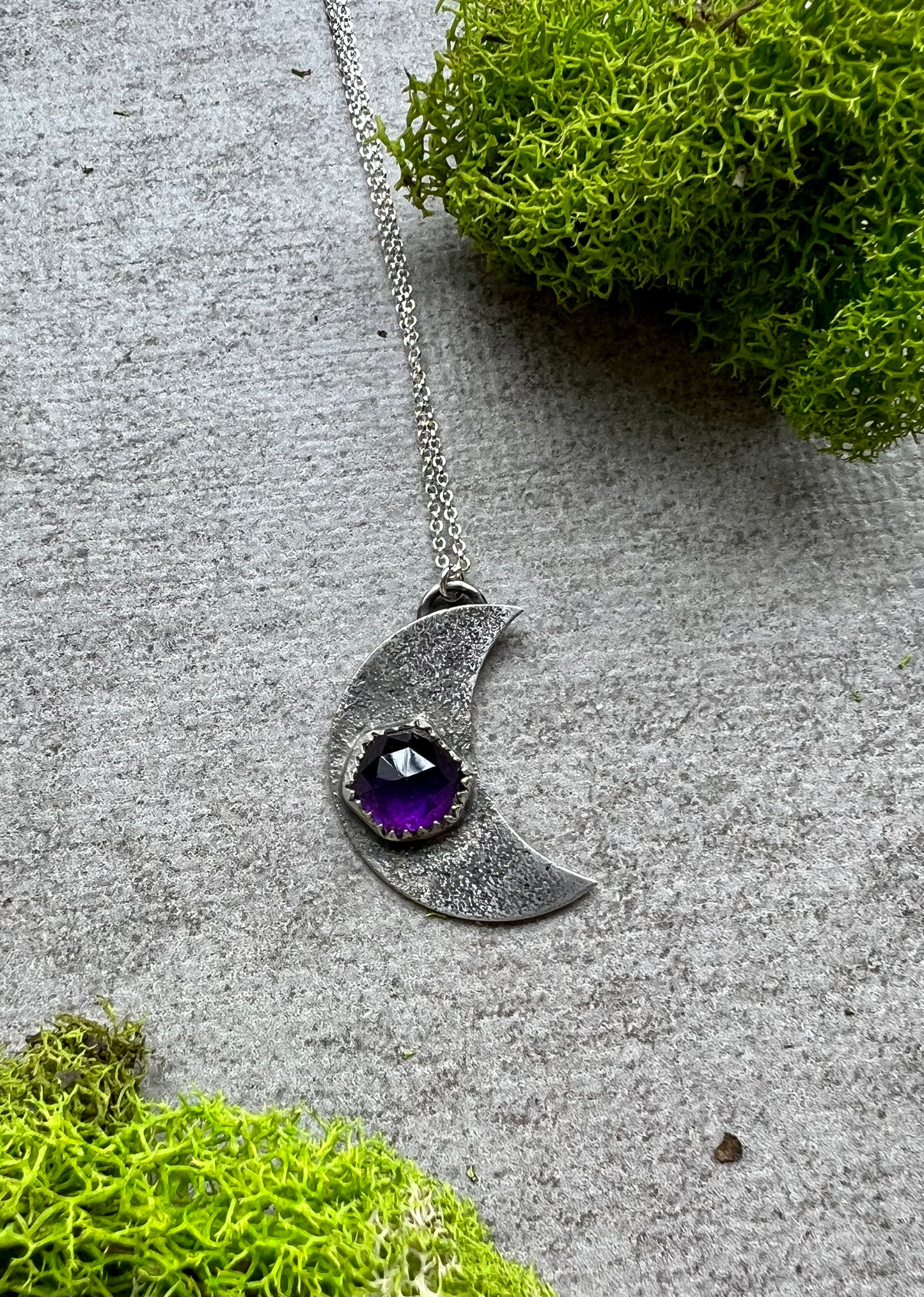 Amethyst Moon Necklace