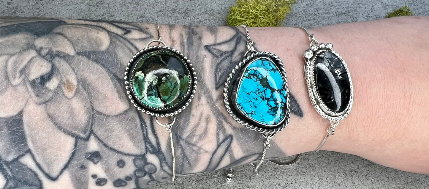 Ritualized Quartz Sterling Silver Adjustable Bracelet