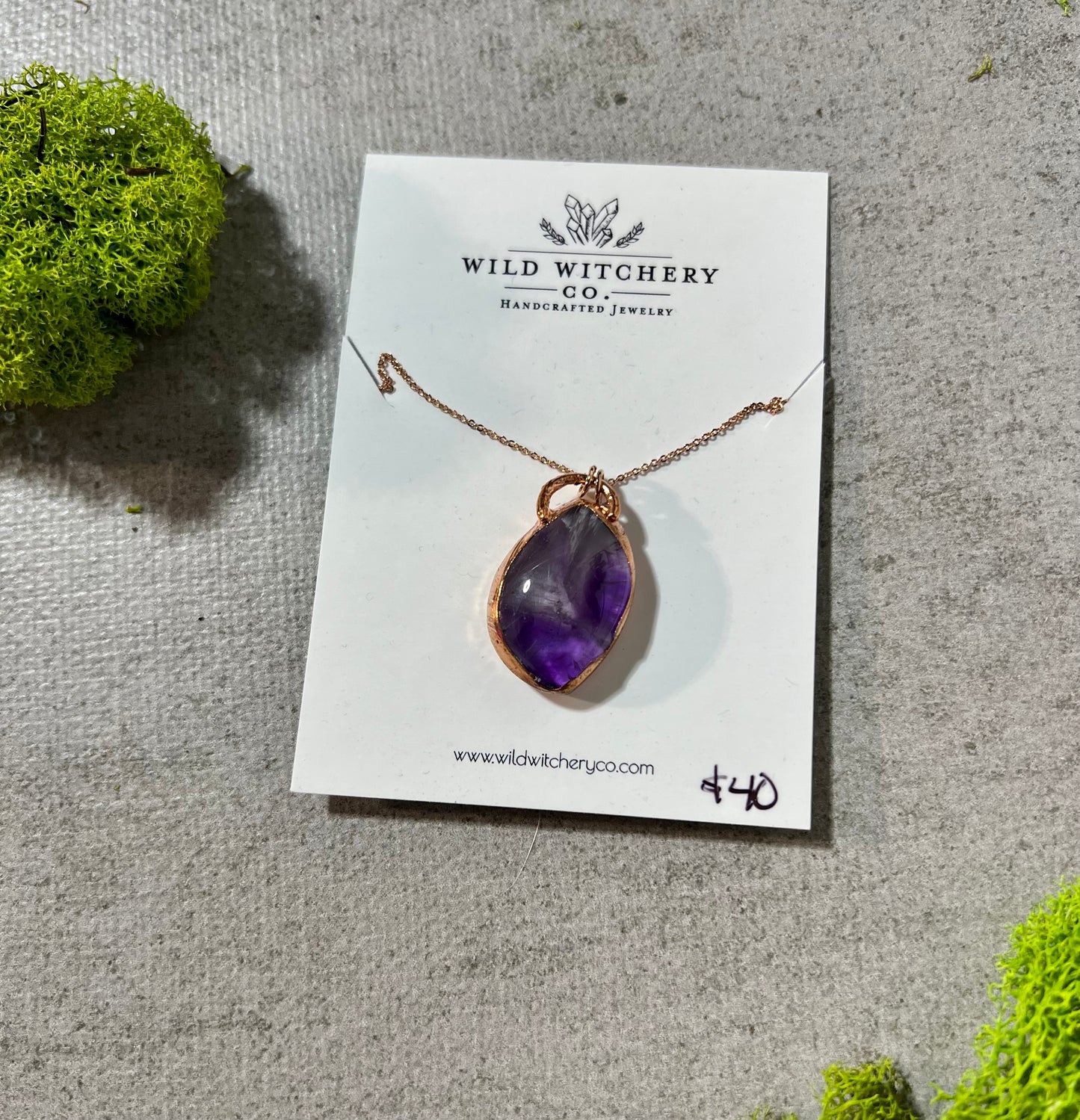 Amethyst Necklace on 18 in chain