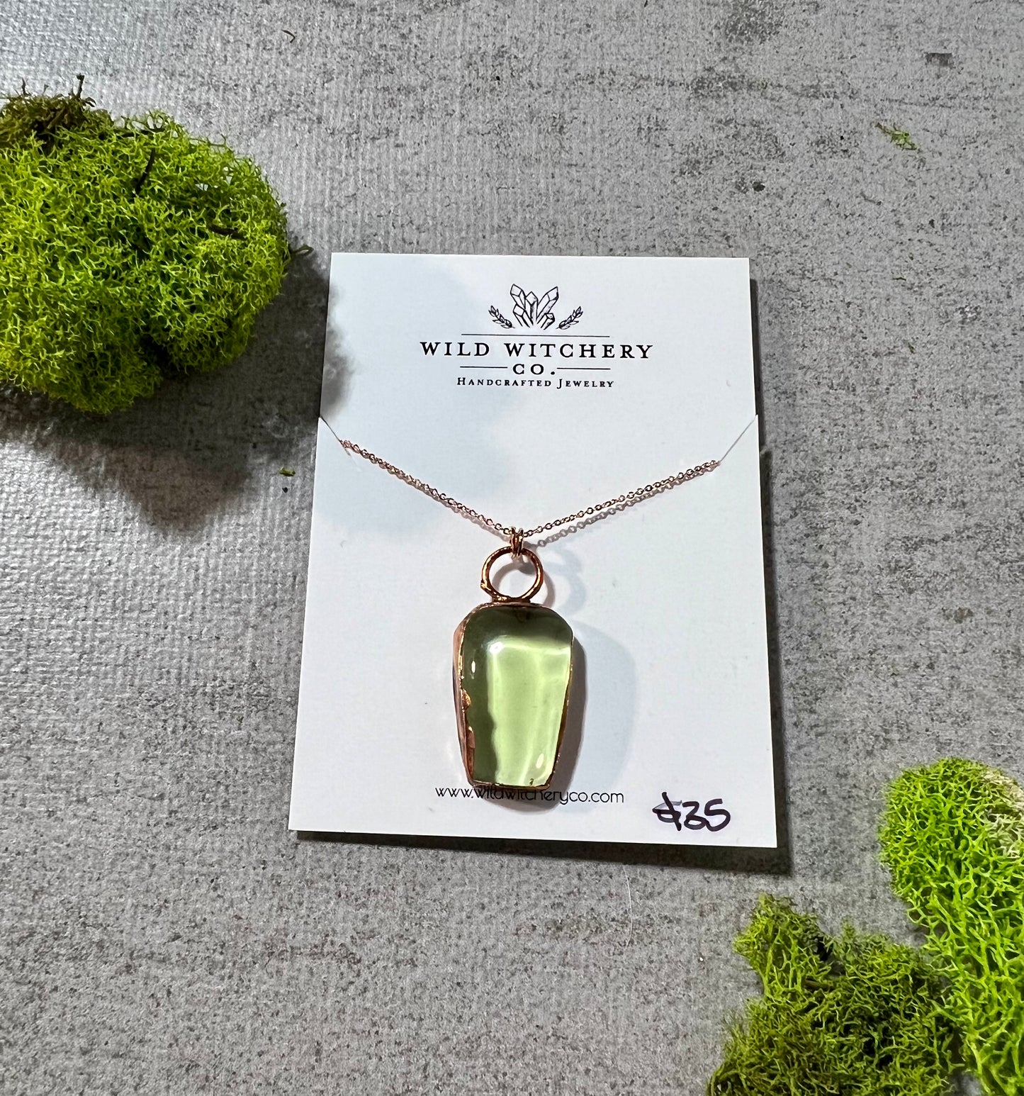 Glass Coffin Necklaces on 18 in chains