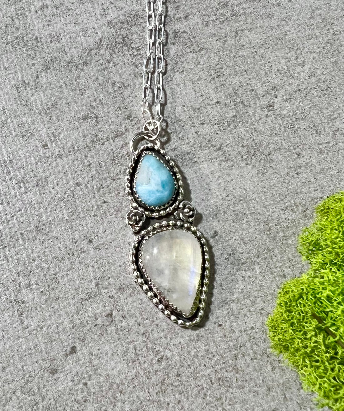 Larimar and Moonstone Necklace