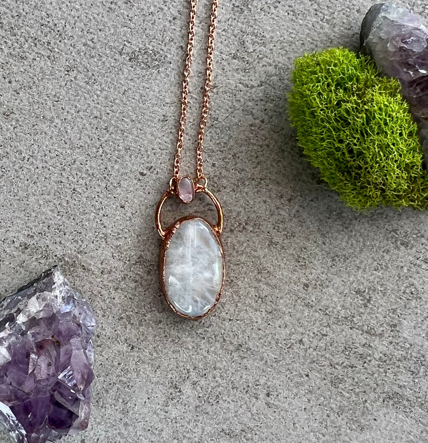 Mini Moonstone Accent Necklace