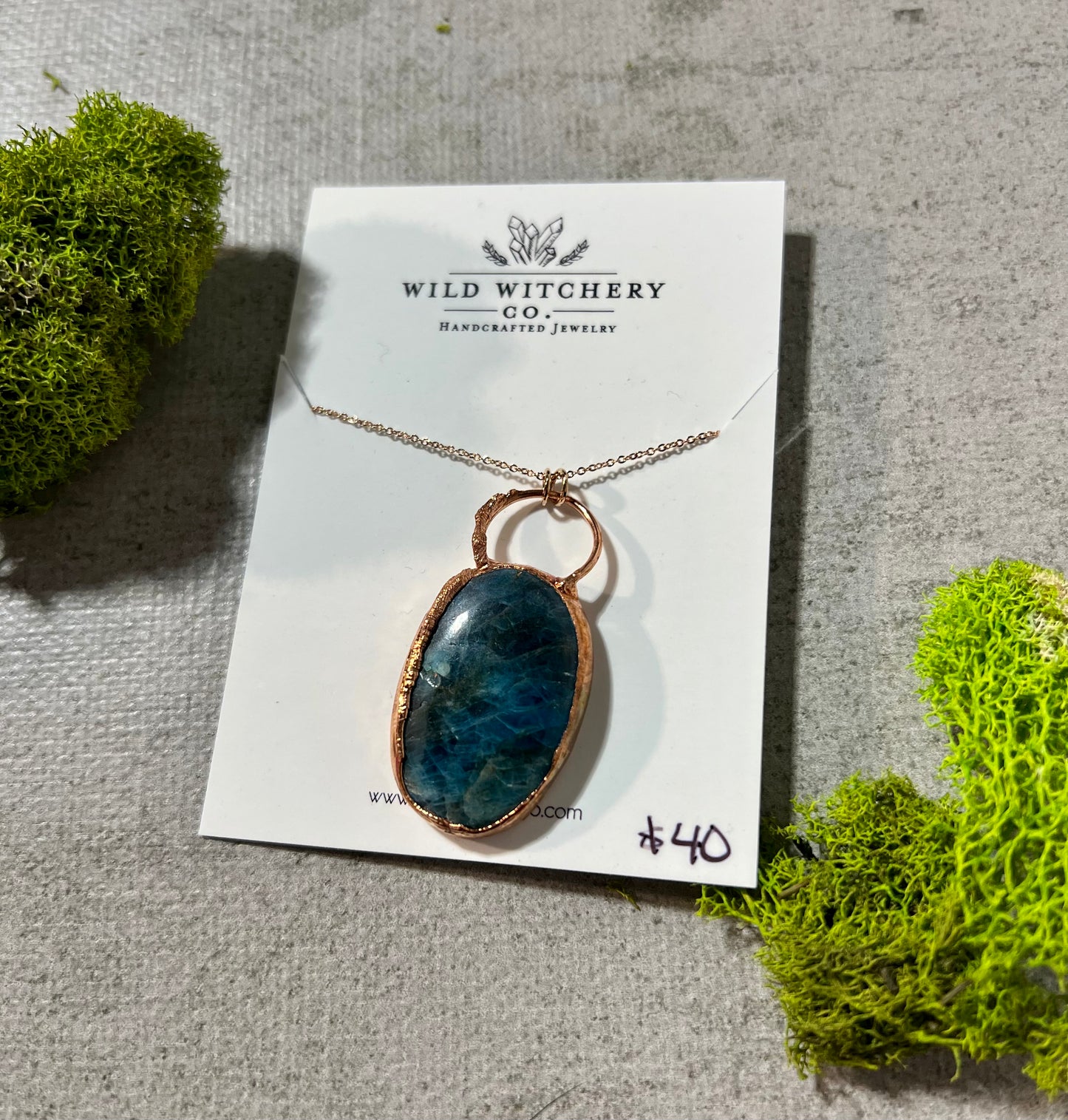 Apatite Blue Necklace on 18 in chain