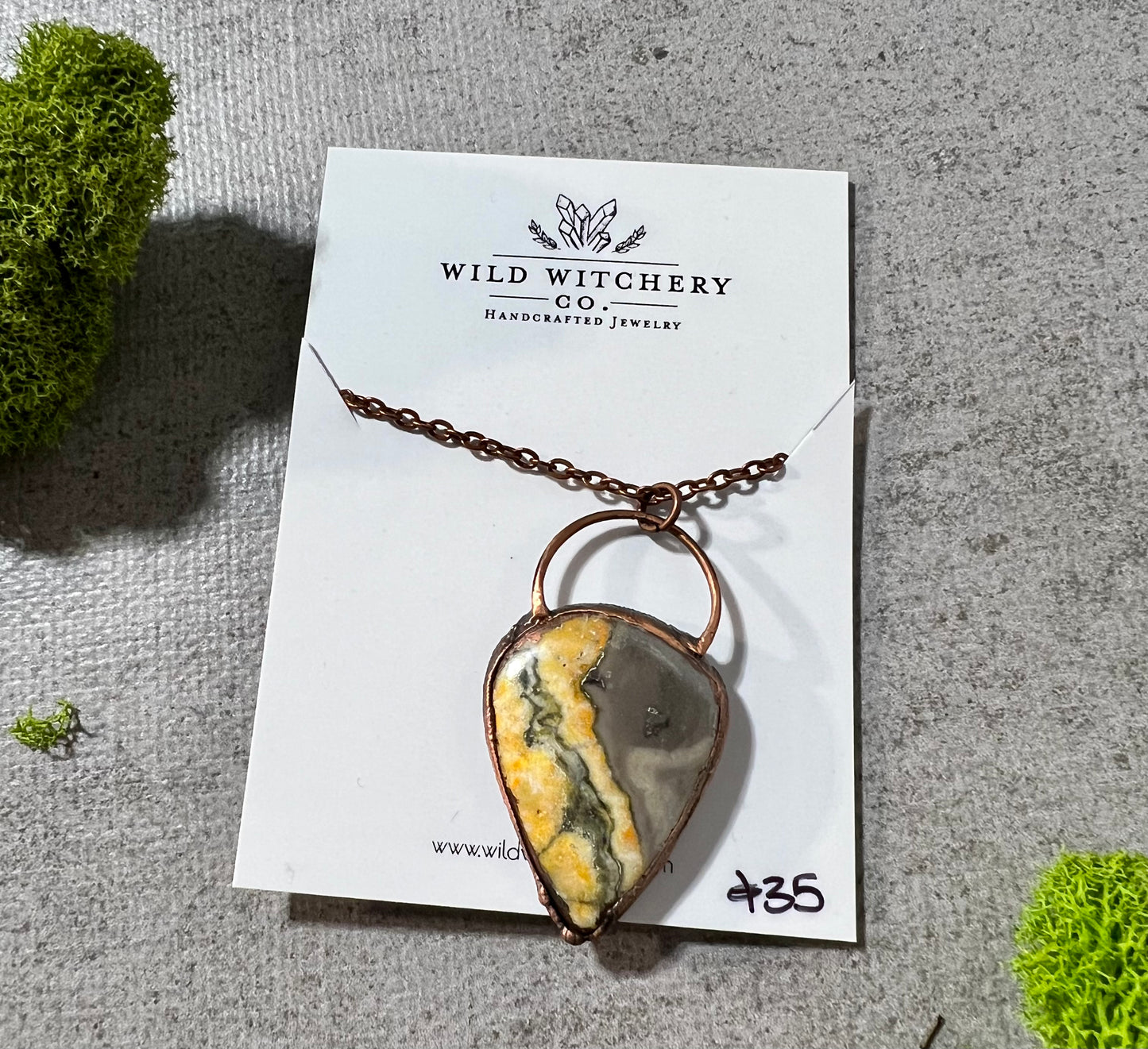 Bumblebee Jasper Necklace on 18 in chain