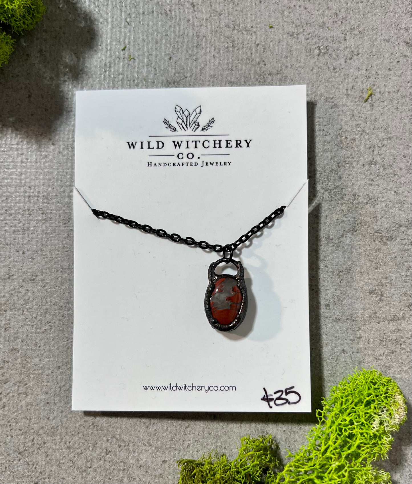 Red Jasper Necklace on 18 in chain