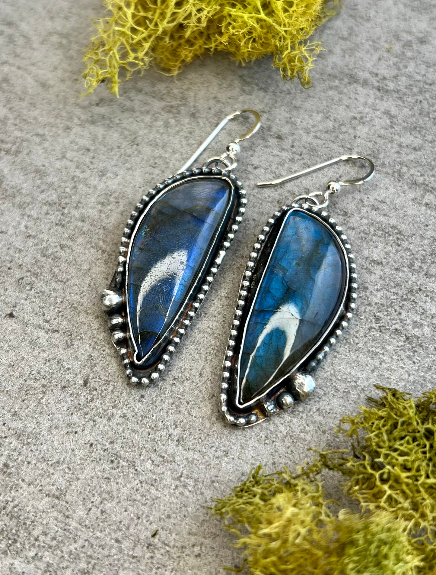 Labradorite Sterling Silver Dangle Earrings