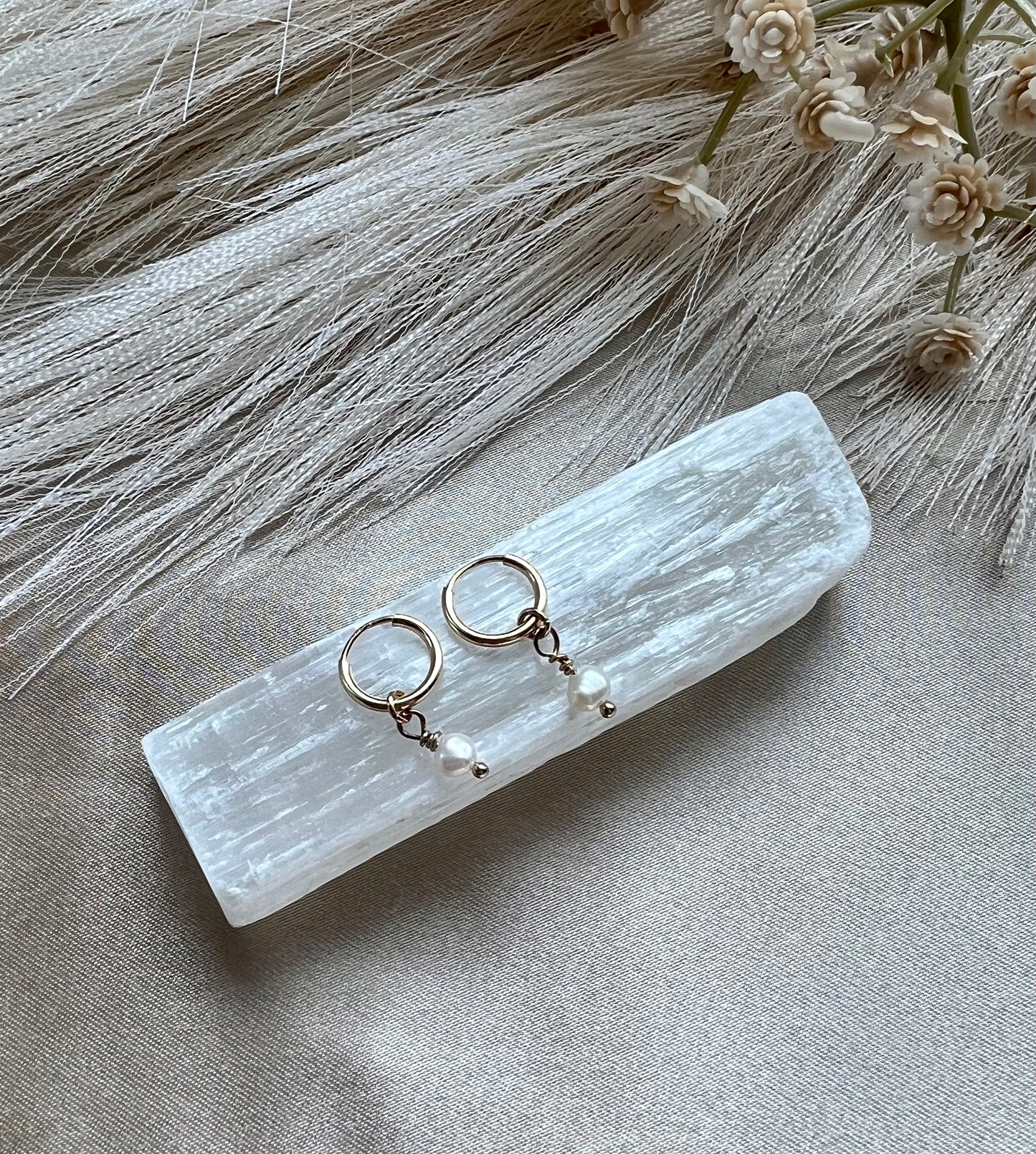 Audrey | Endless Hoops with a Pearl