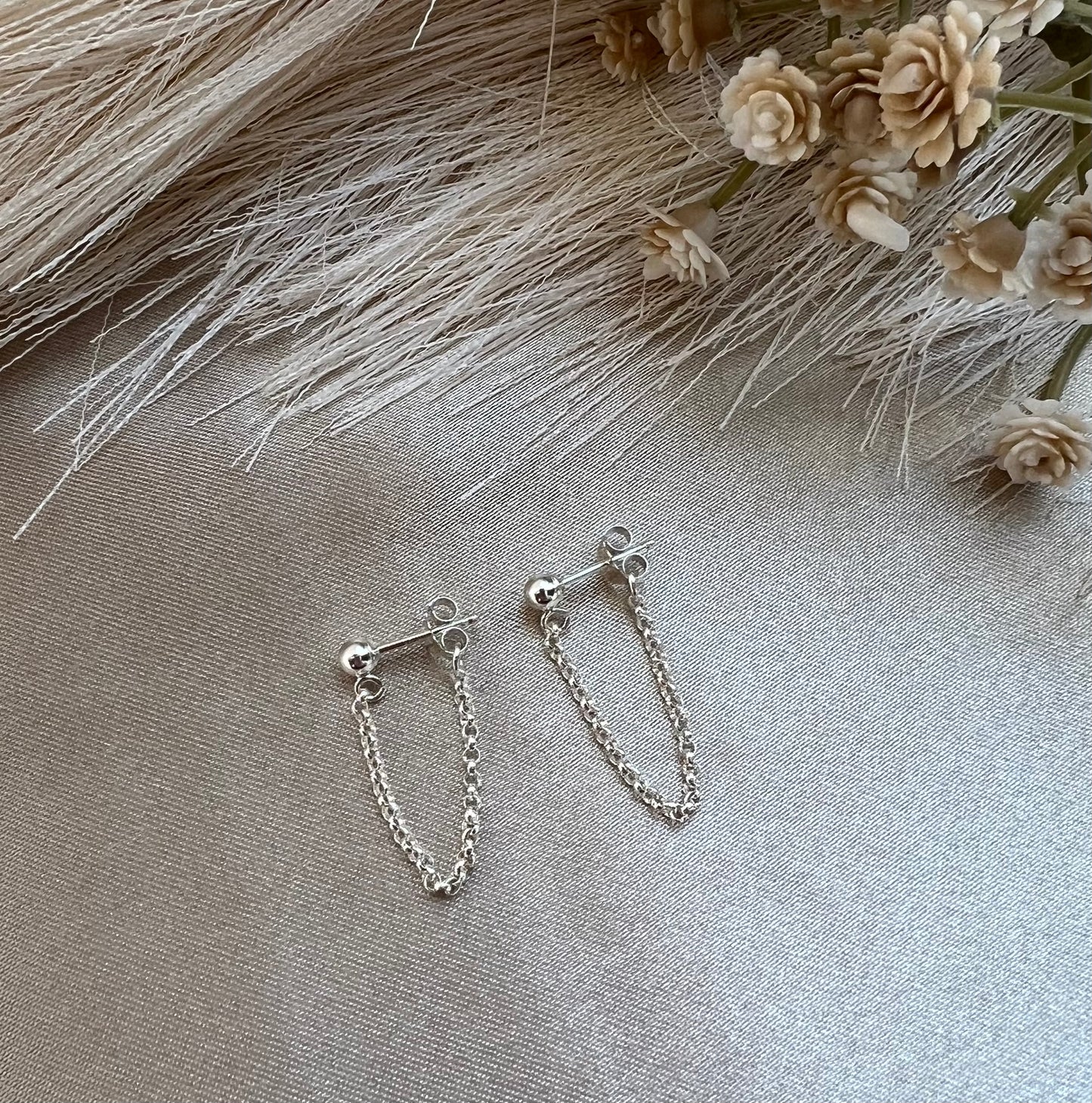 Mini Chain Earrings | Sterling Silver