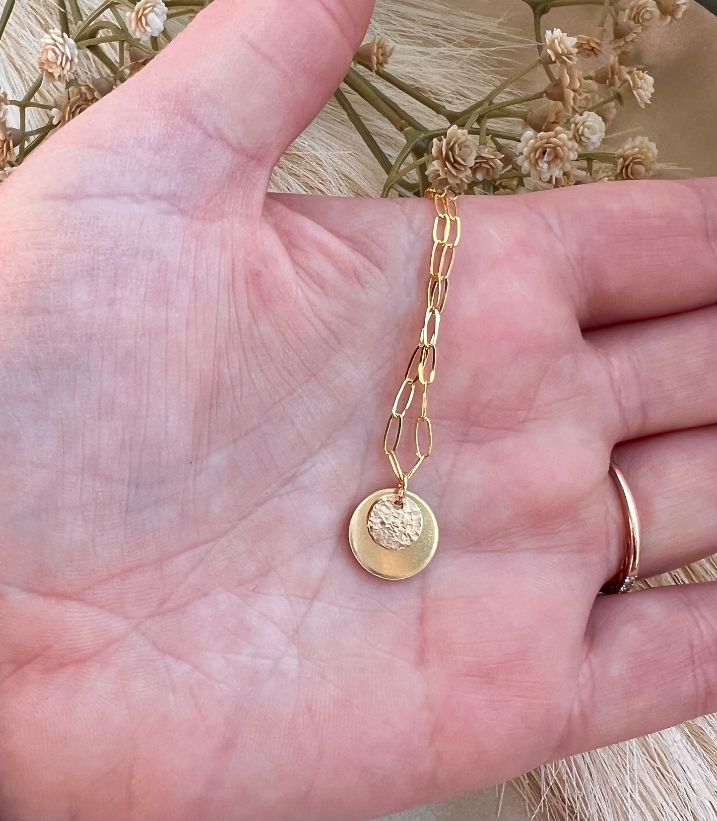 Greta | Gold Filled Disc Necklace
