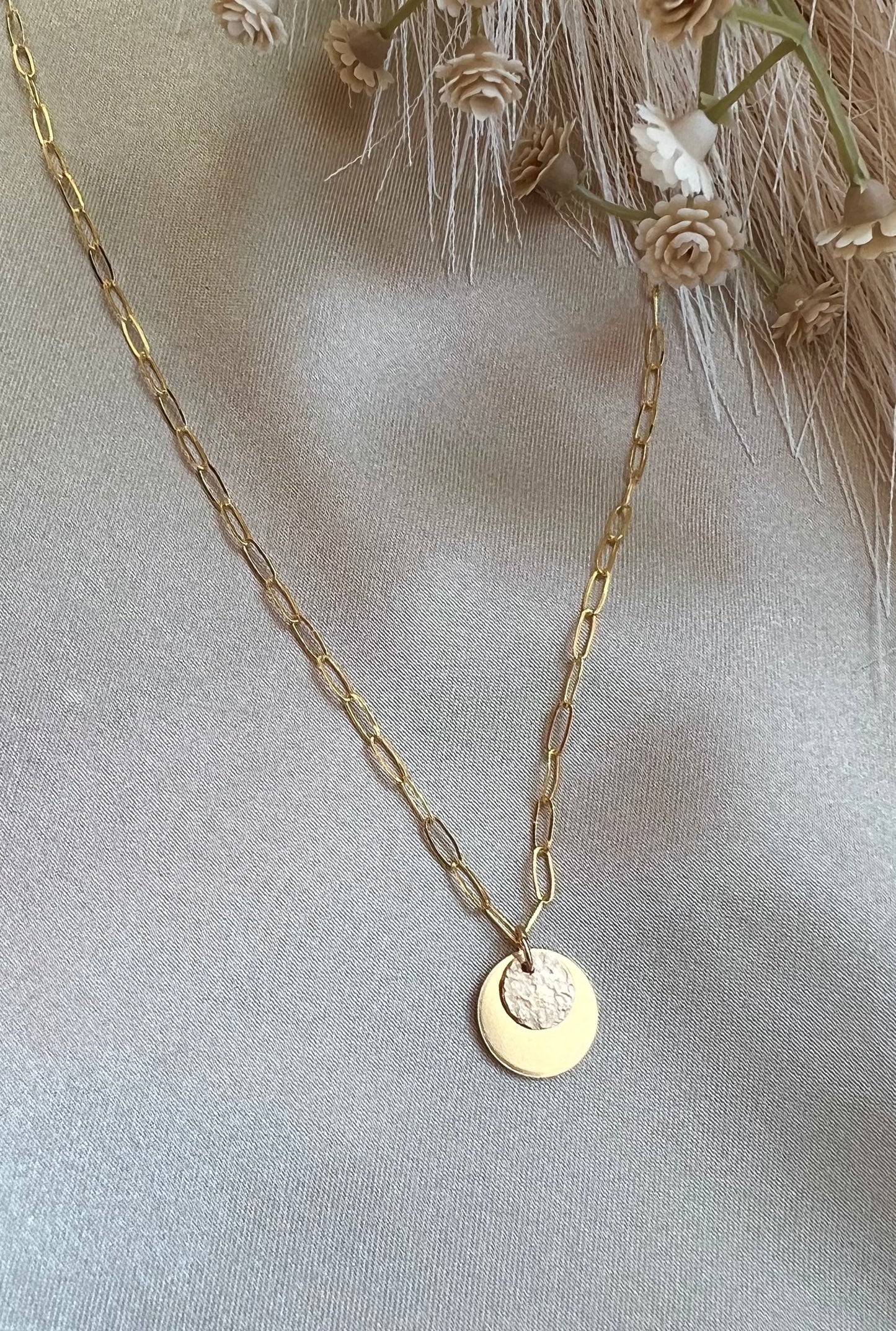 Greta | Gold Filled Disc Necklace