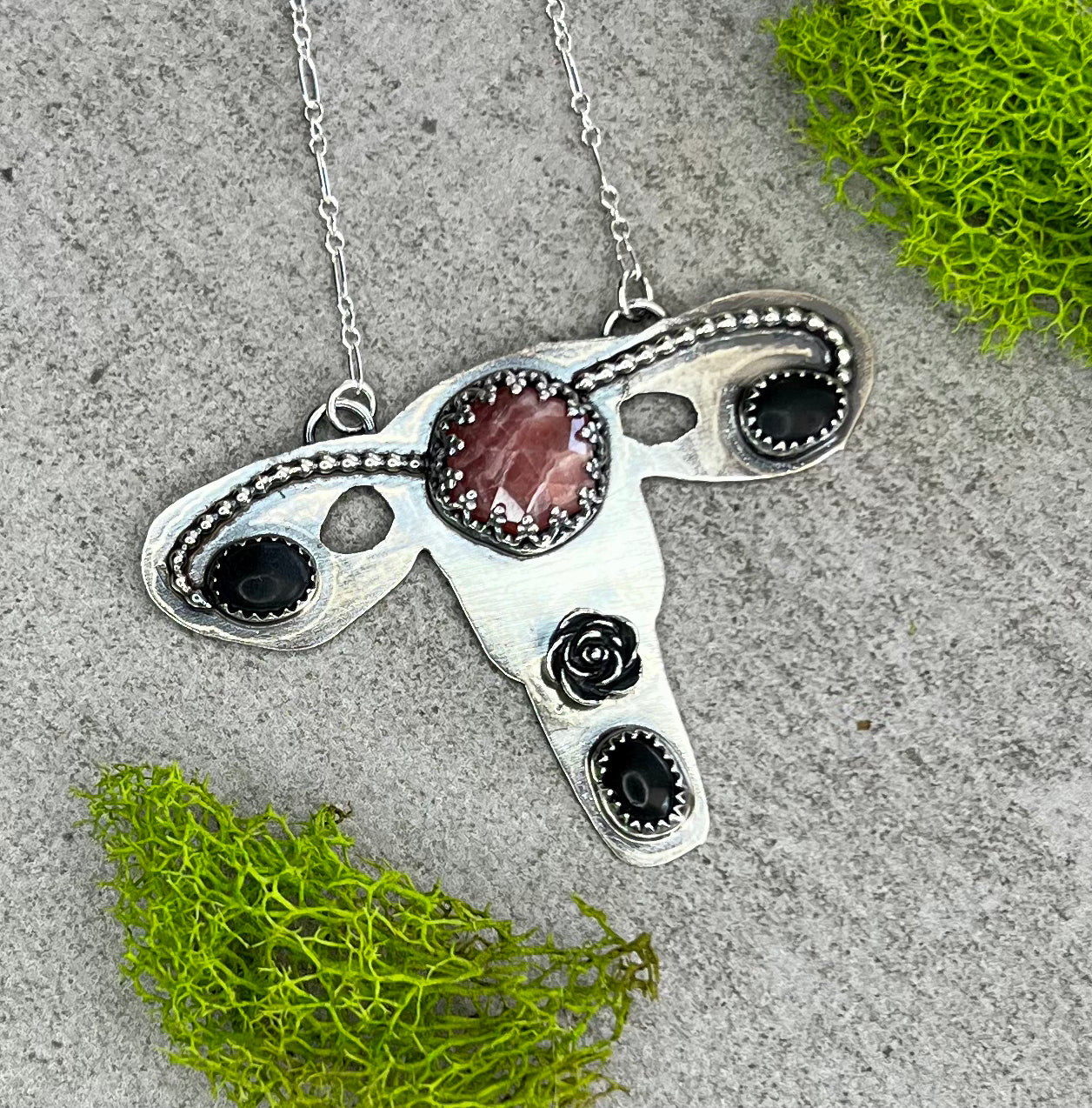 Reproductive System Sterling Silver Necklace