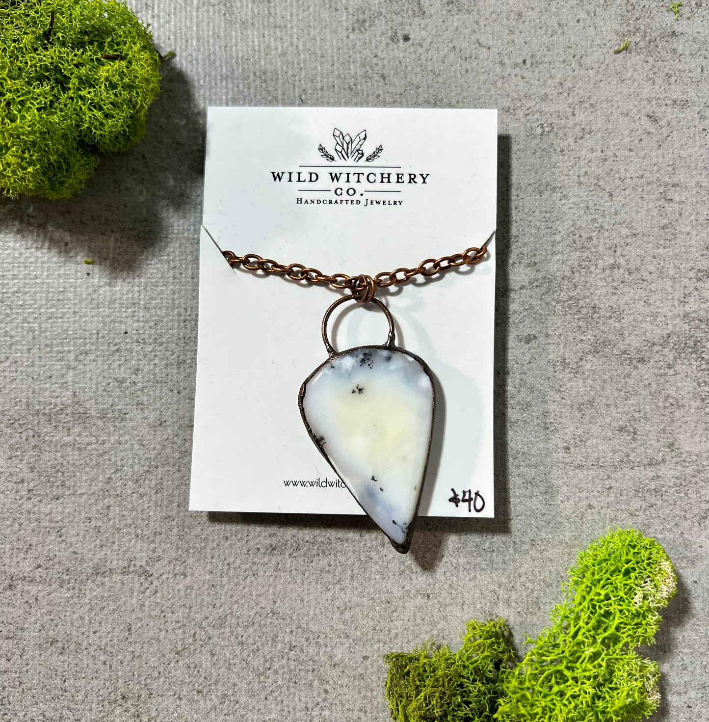 Dendritic Opal Necklace on 18 in chain