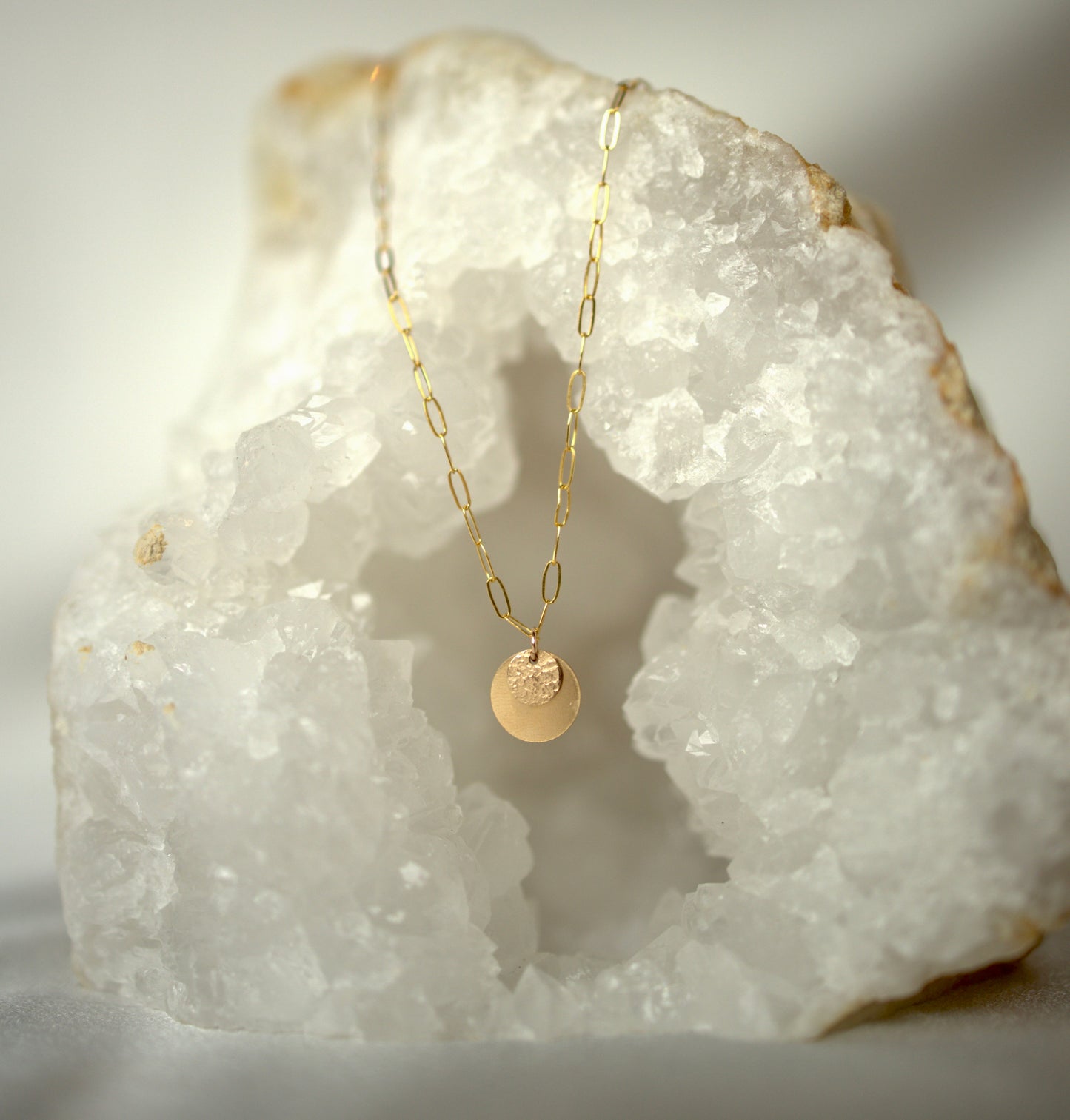 Greta | Gold Filled Disc Necklace