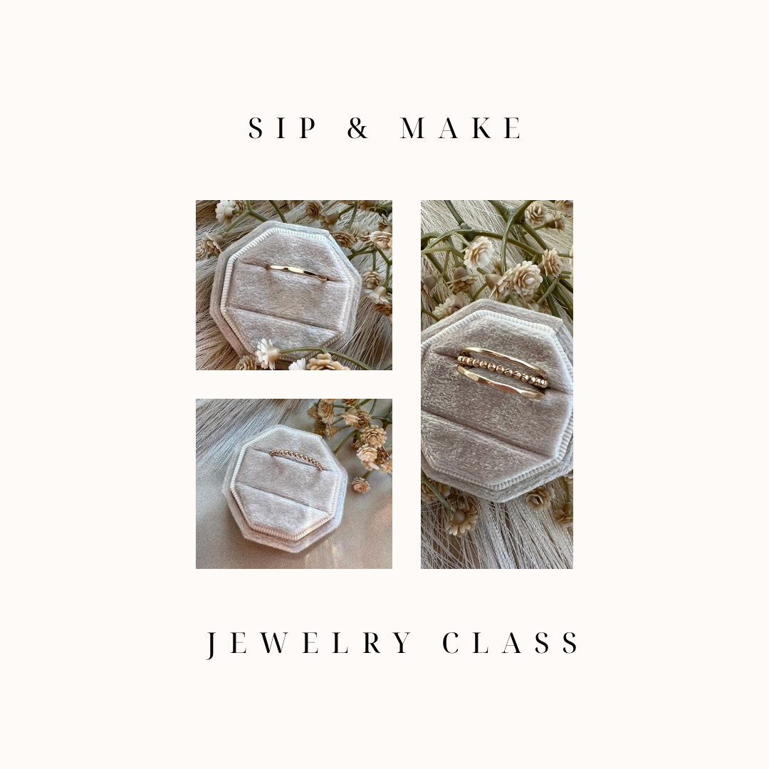 Sip & Make Stacker Ring Class | Thurs. June 29th 6pm-8pm | Minneapolis, MN