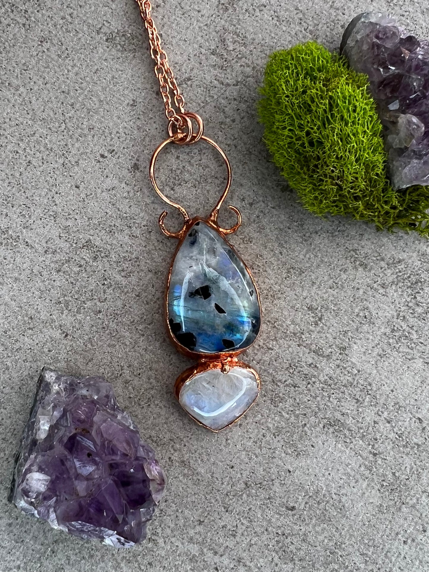 Rainbow Moonstone Necklace