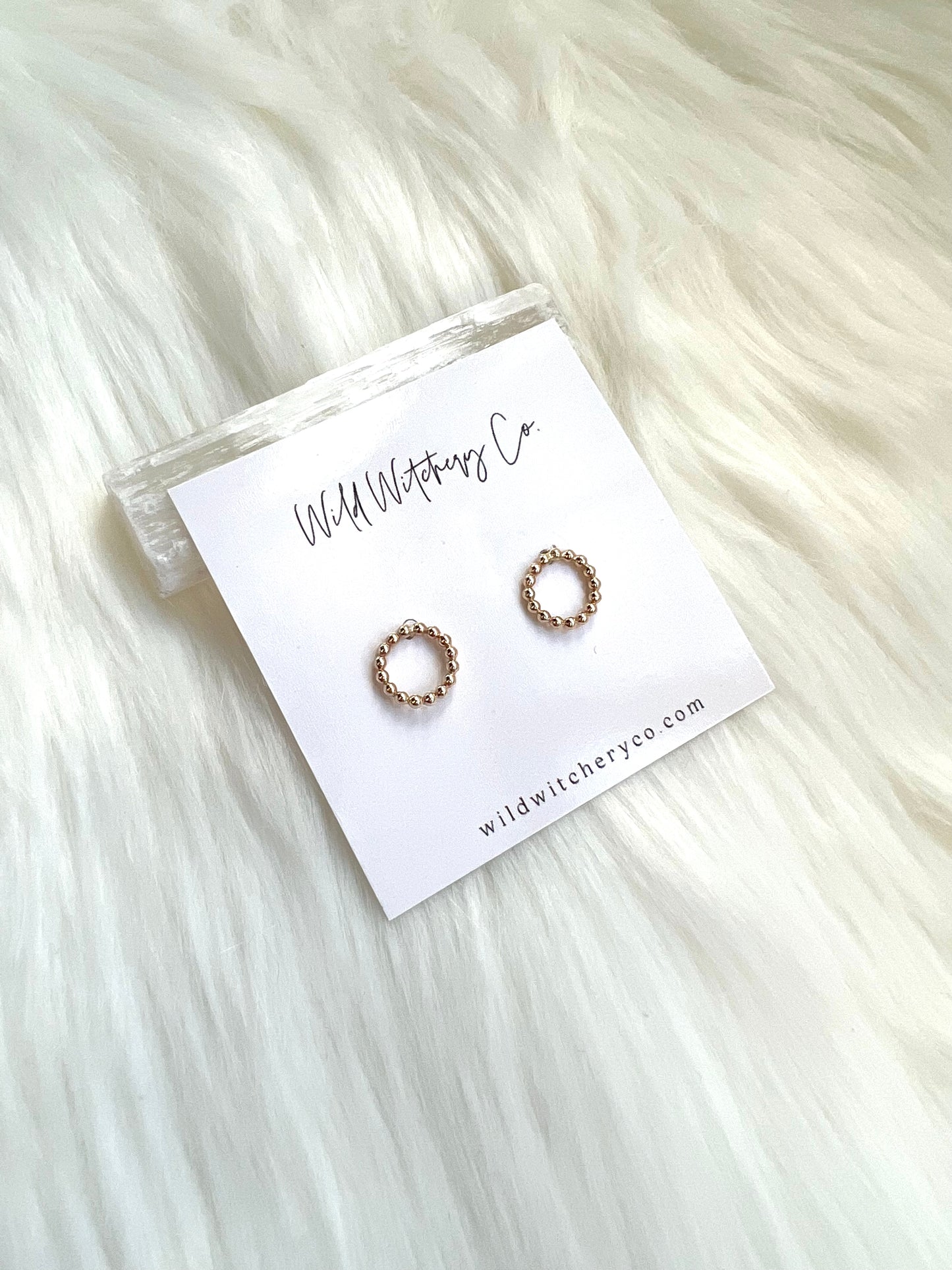 Juliet | Beaded Circle Stud Earrings