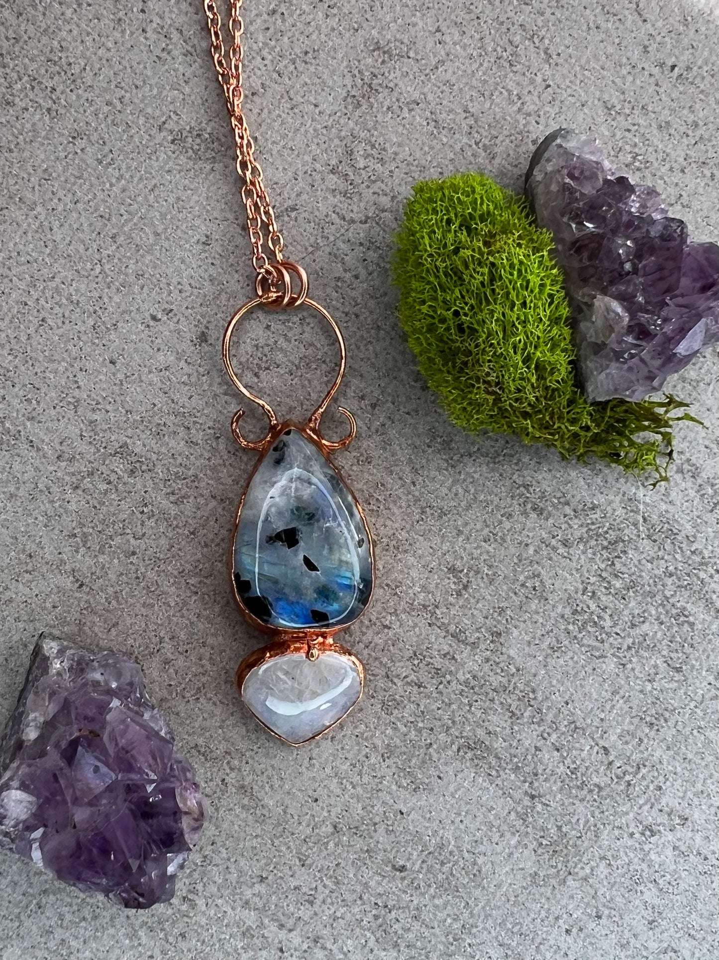 Rainbow Moonstone Necklace