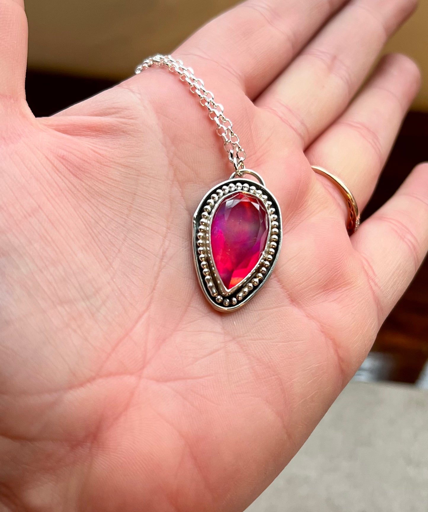 Pink Opal Necklace