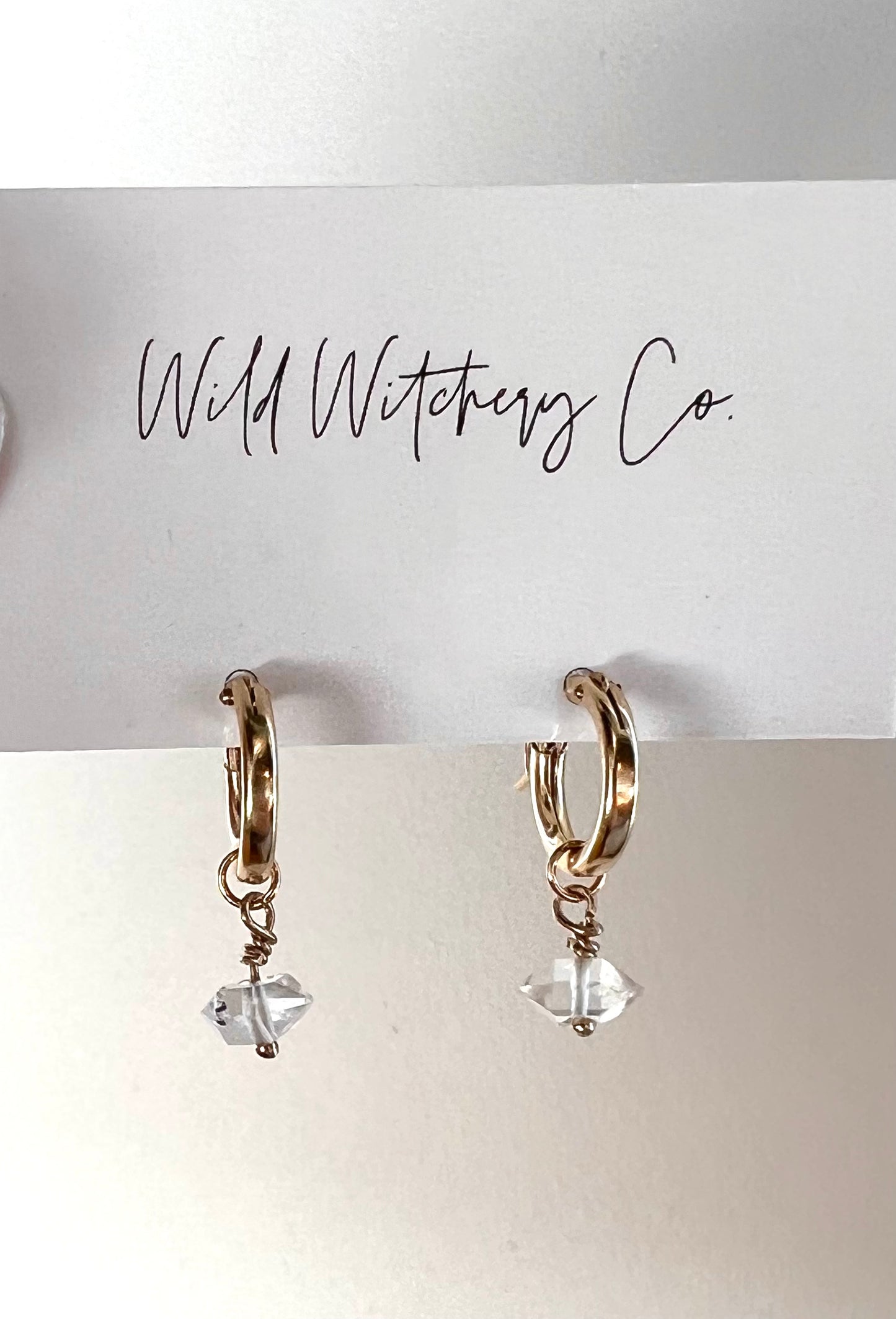Penelope | Herkimer Diamond Huggie Hoops