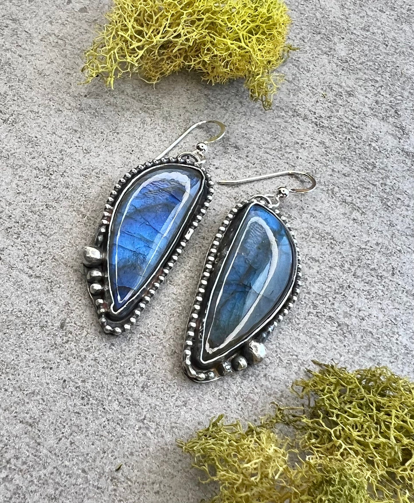 Labradorite Sterling Silver Dangle Earrings