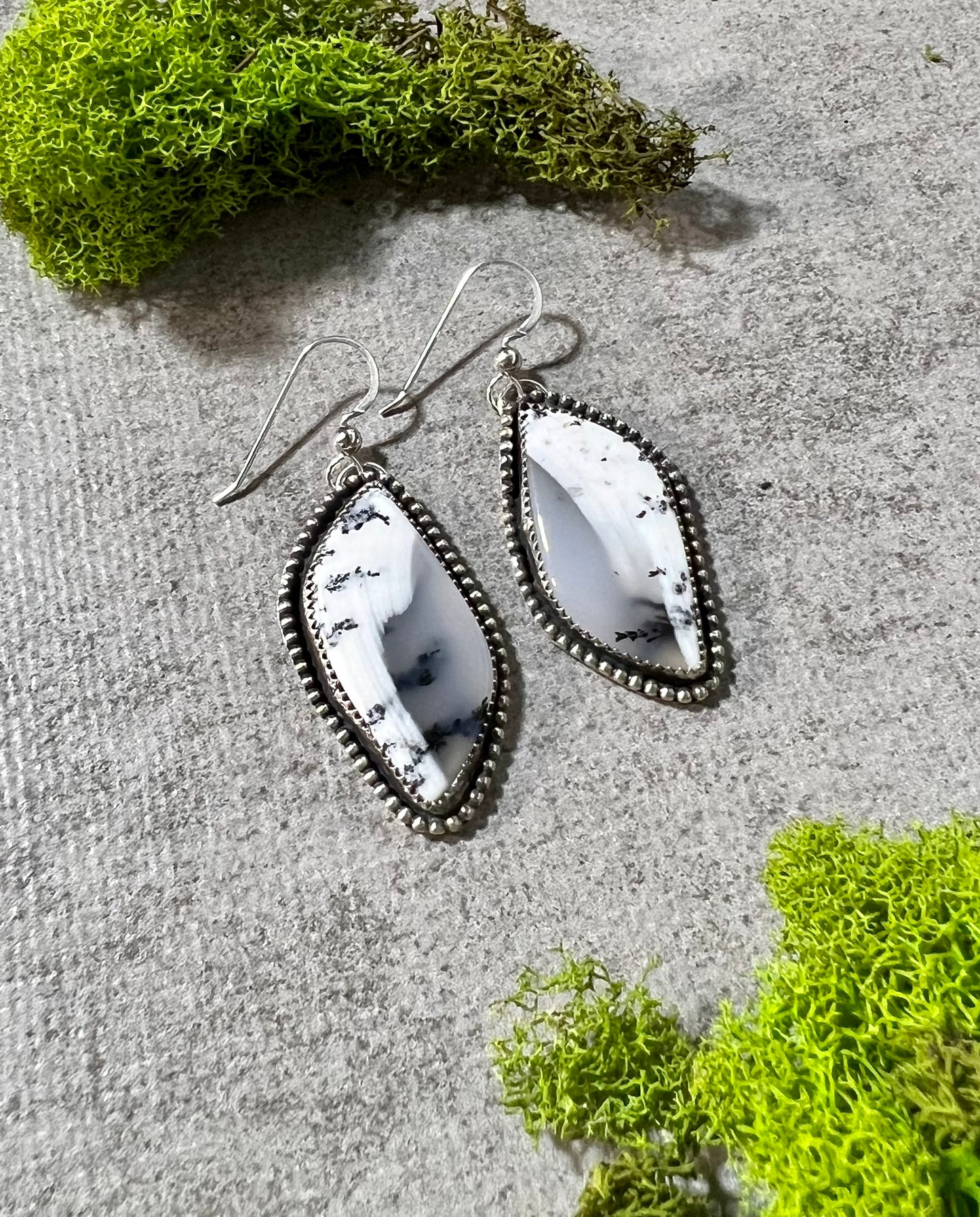 Dendritic Opal Earrings