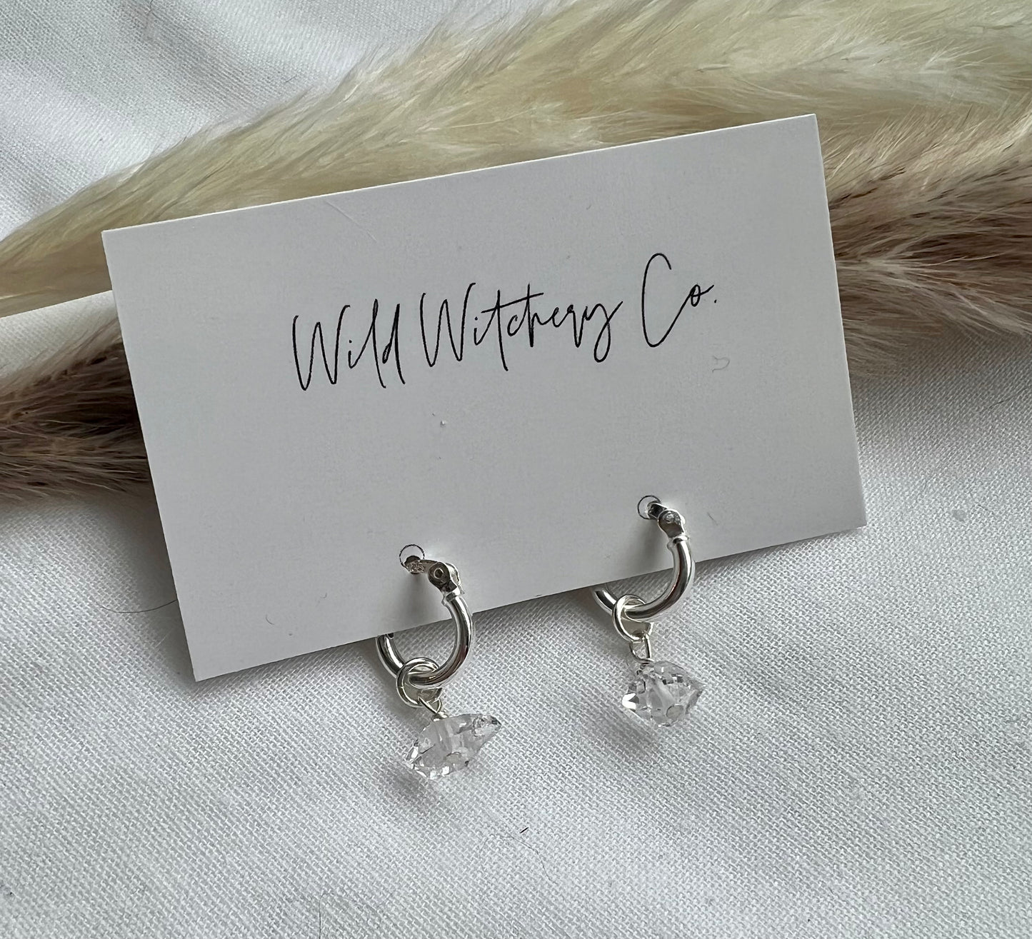 Penelope | Herkimer Diamond Huggie Hoops