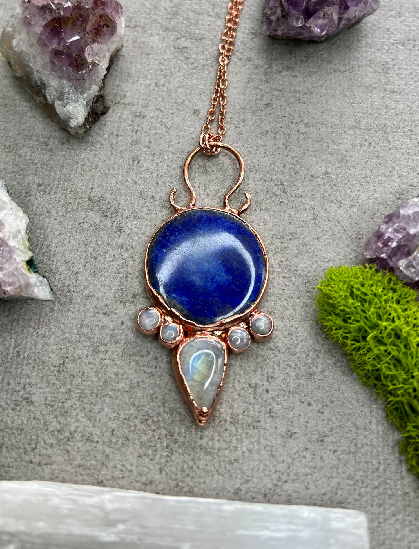 Lapis Lazuli & Moonstone Necklace