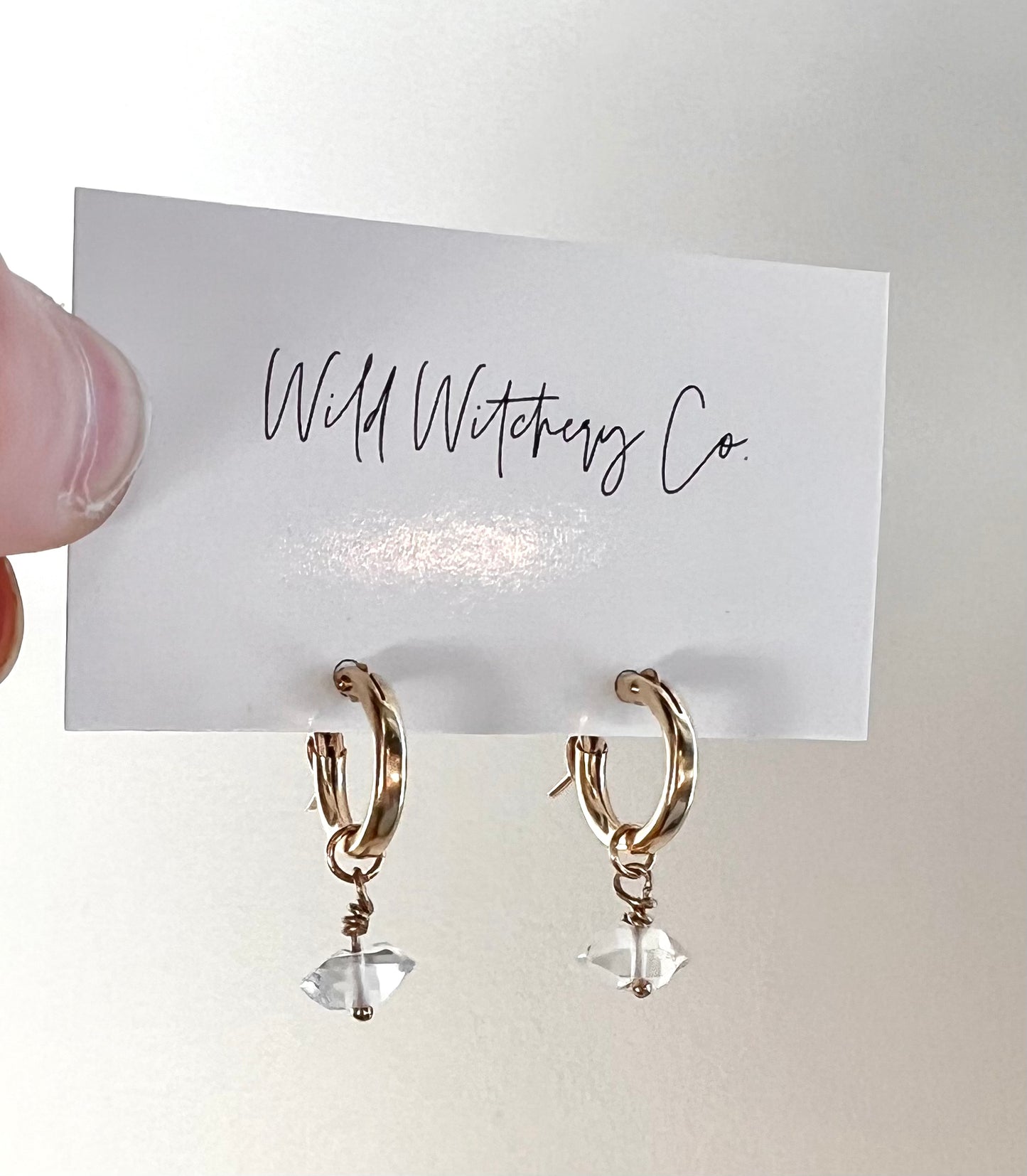 Penelope | Herkimer Diamond Huggie Hoops