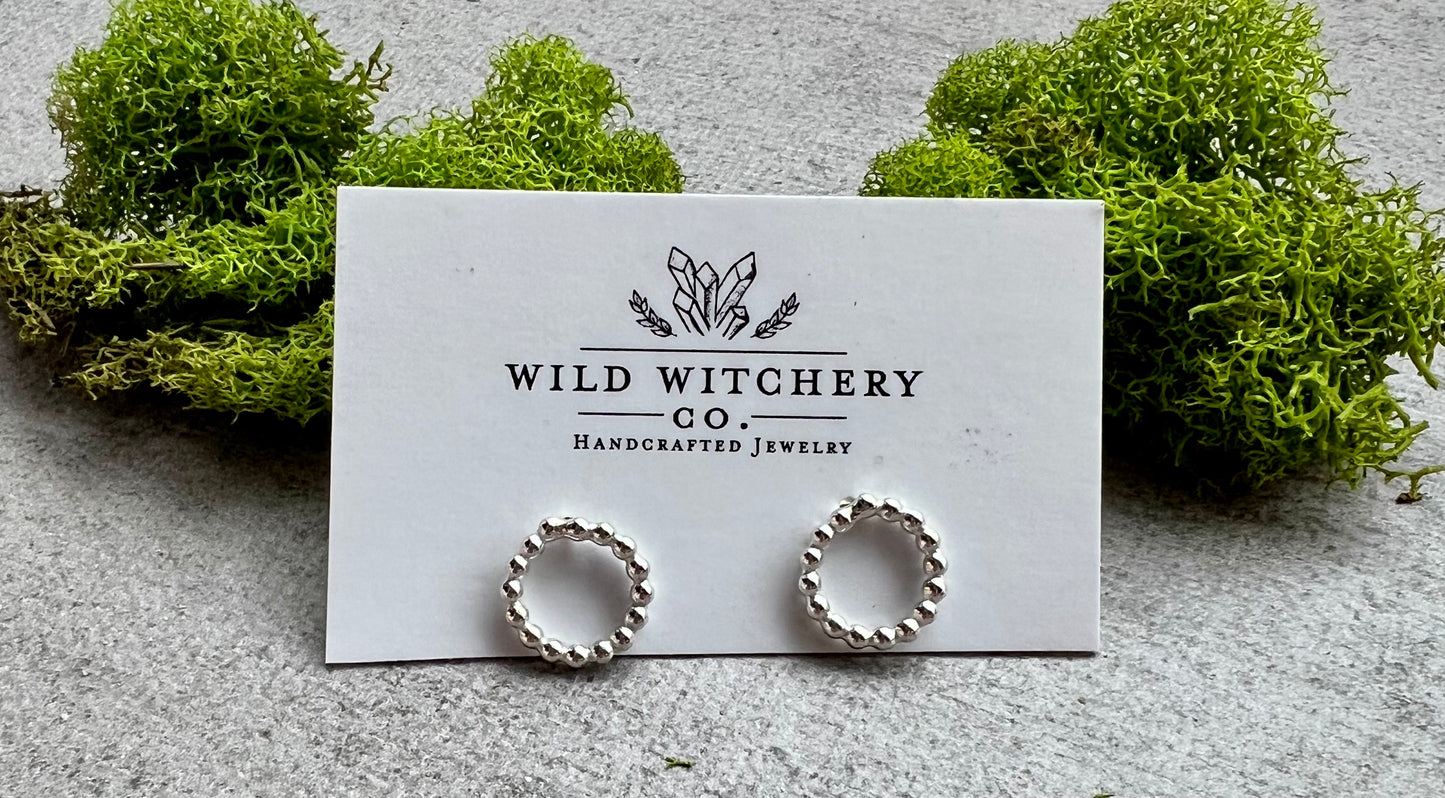 Juliet | Beaded Circle Stud Earrings