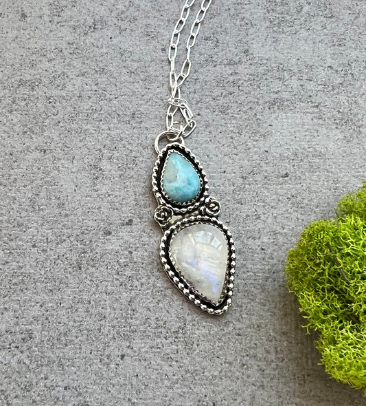 Larimar and Moonstone Necklace