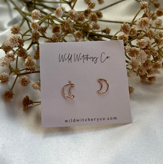 Eclipse Earrings | Moon Studs