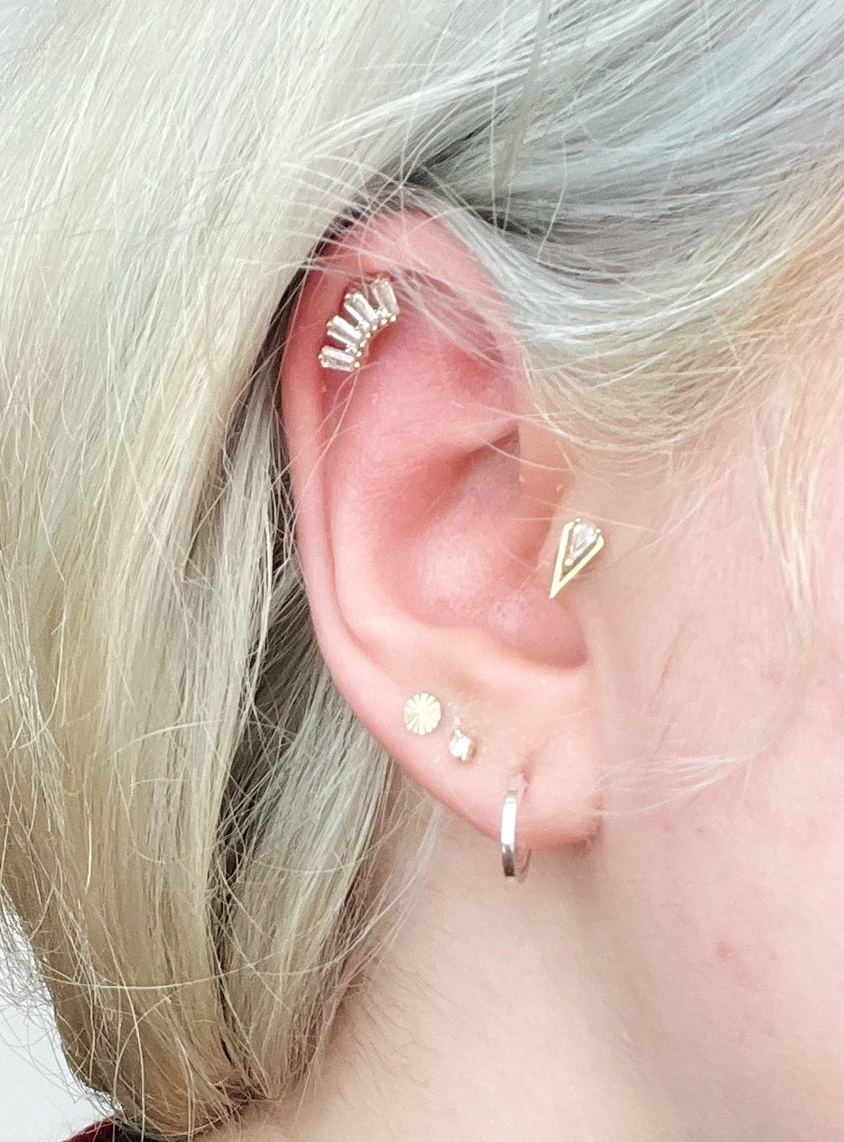 Elowyn | Hoop Stud Earrings