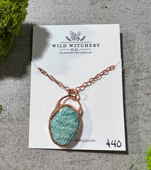 Amazonite Necklace on 24 in chain
