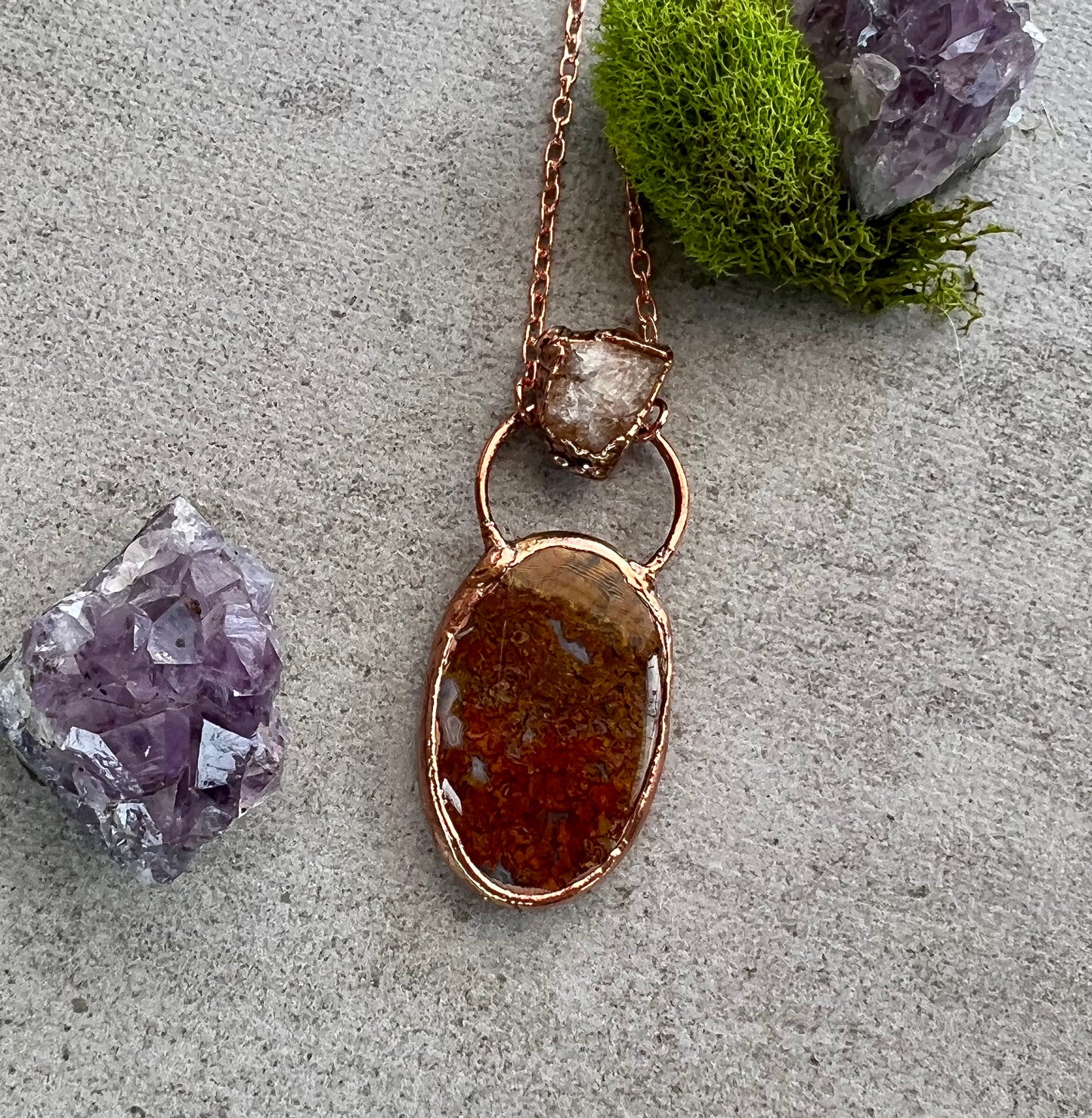 Moroccan Agate and Citrine Necklace