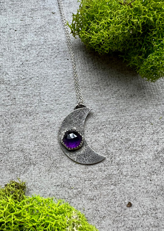 Amethyst Moon Necklace