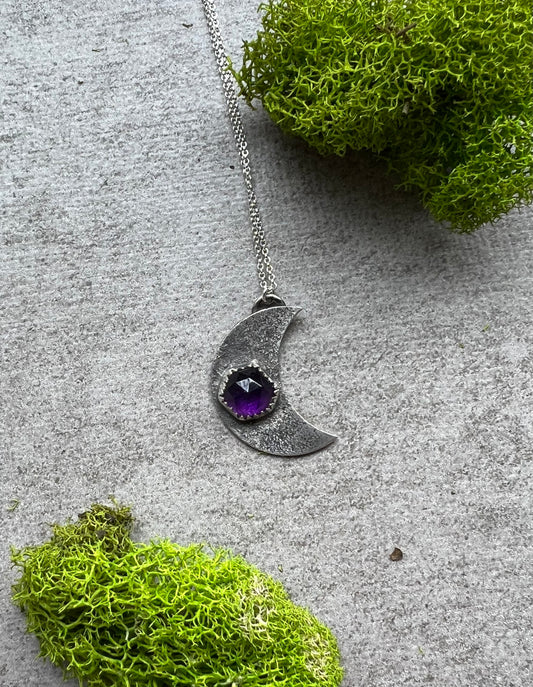Amethyst Moon Necklace