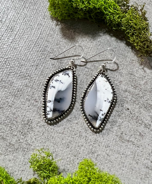Dendritic Opal Earrings
