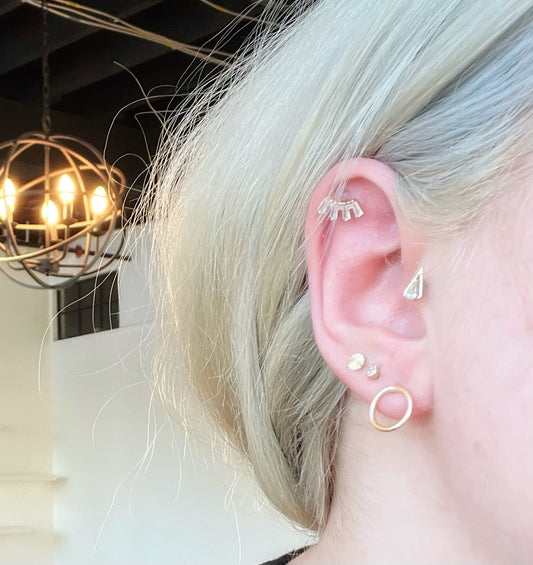 Ivy | Circle Stud Earrings