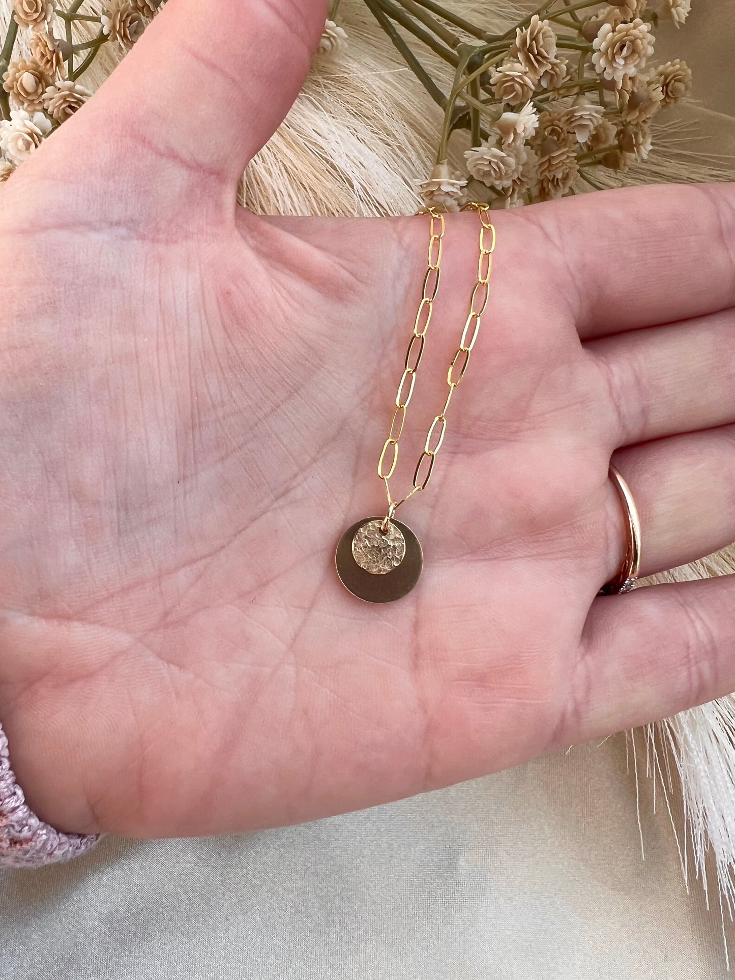 Greta | Gold Filled Disc Necklace
